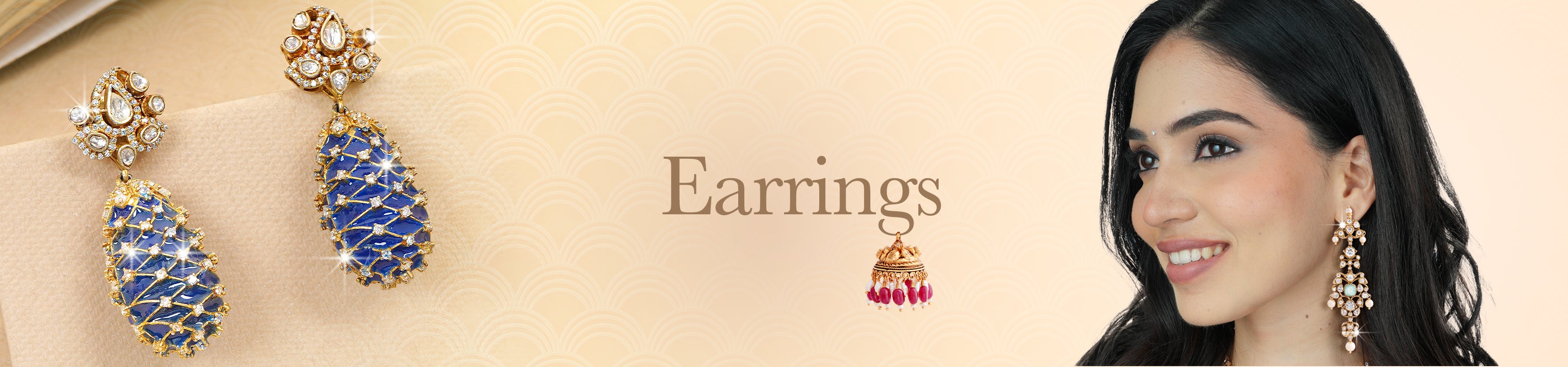 Gold plated earring Banner Desktop