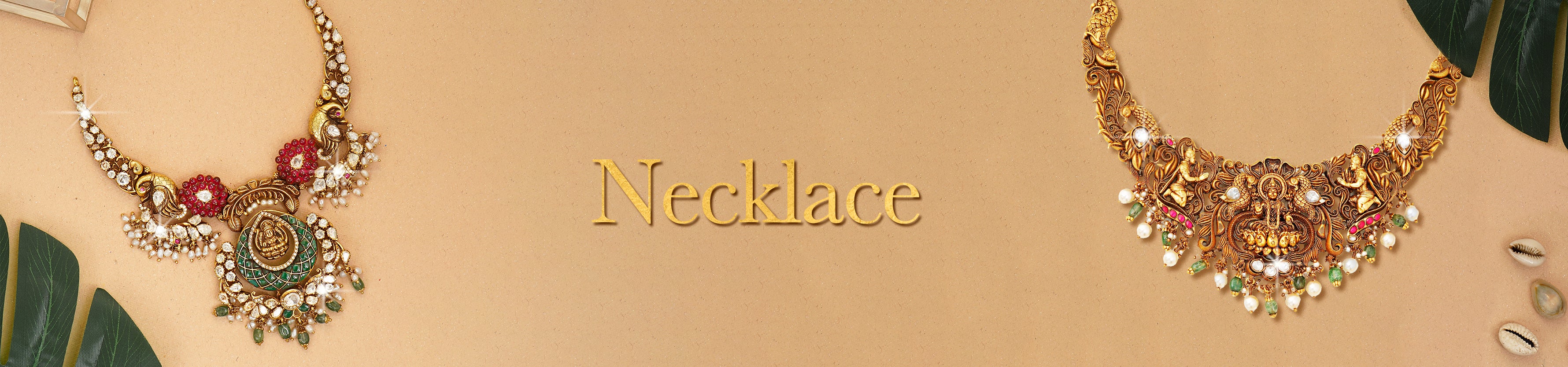 Gold plated Necklace Banner Desktop