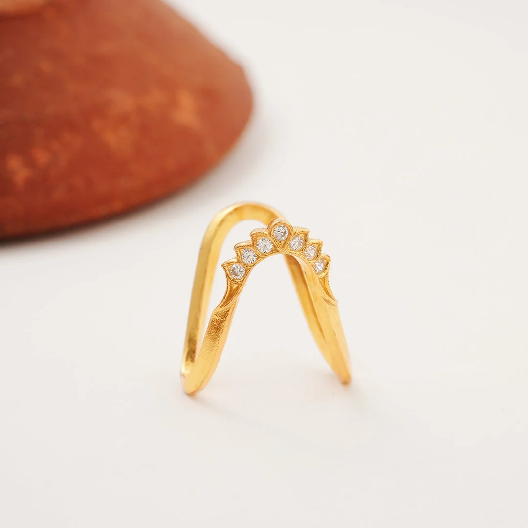 Gold plated ring for women