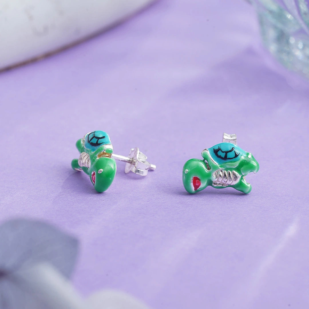 Green Turtle Earrings Ishna
