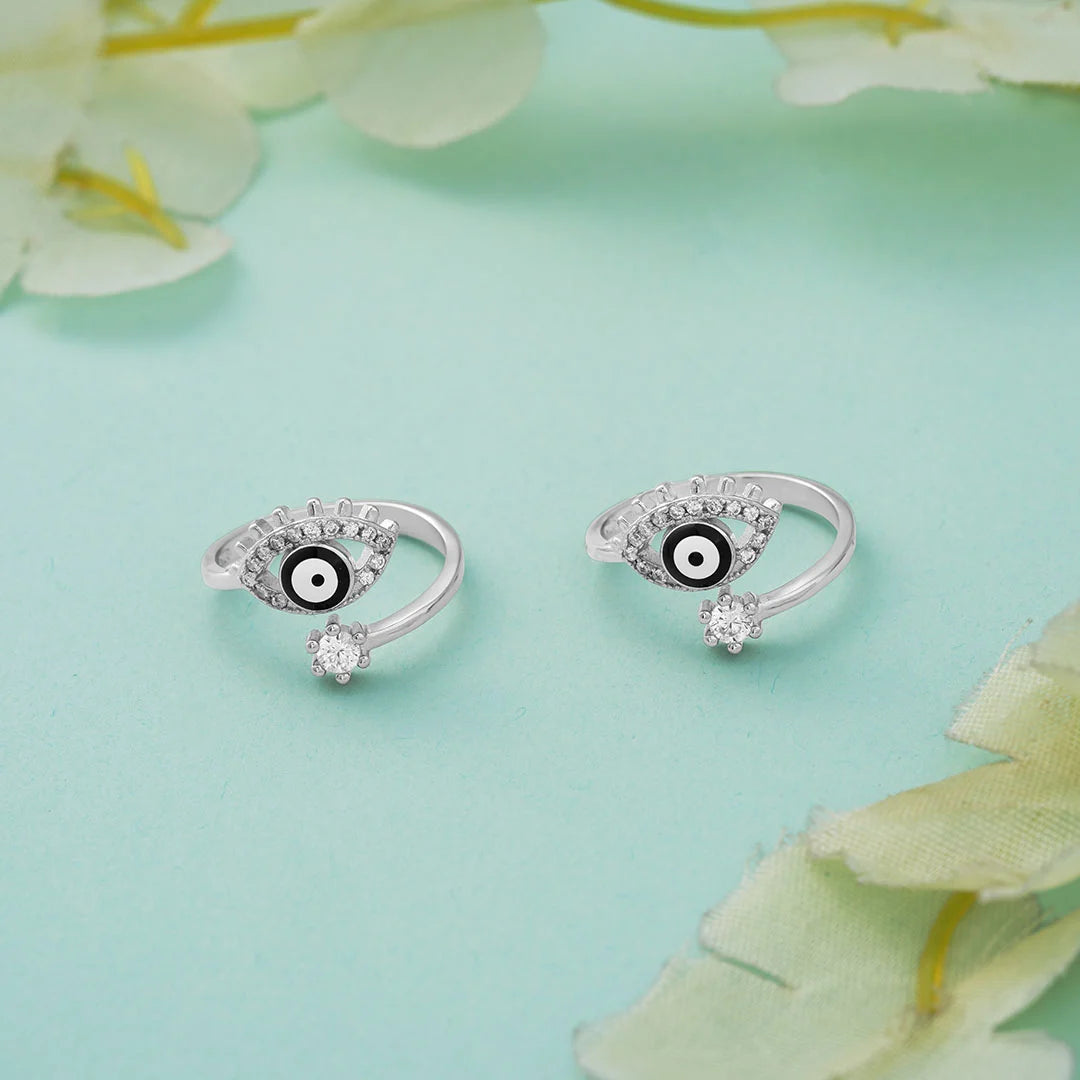 Guardian eye stone Silver metti for women.