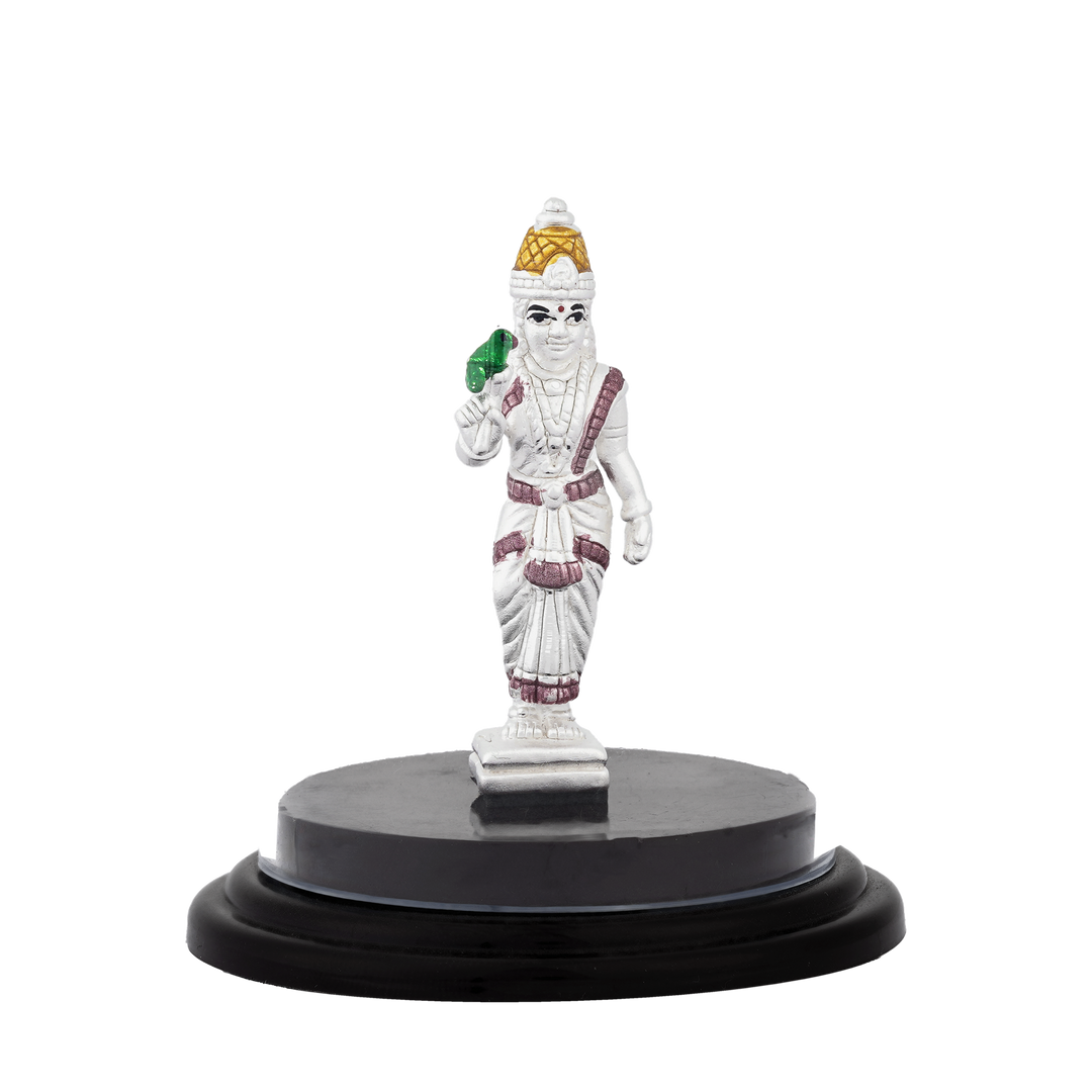 Handcrafted 999 Silver Meenakshi Murti