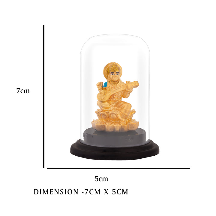 Handcrafted 999 Silver Saraswathi Idol for Gifting