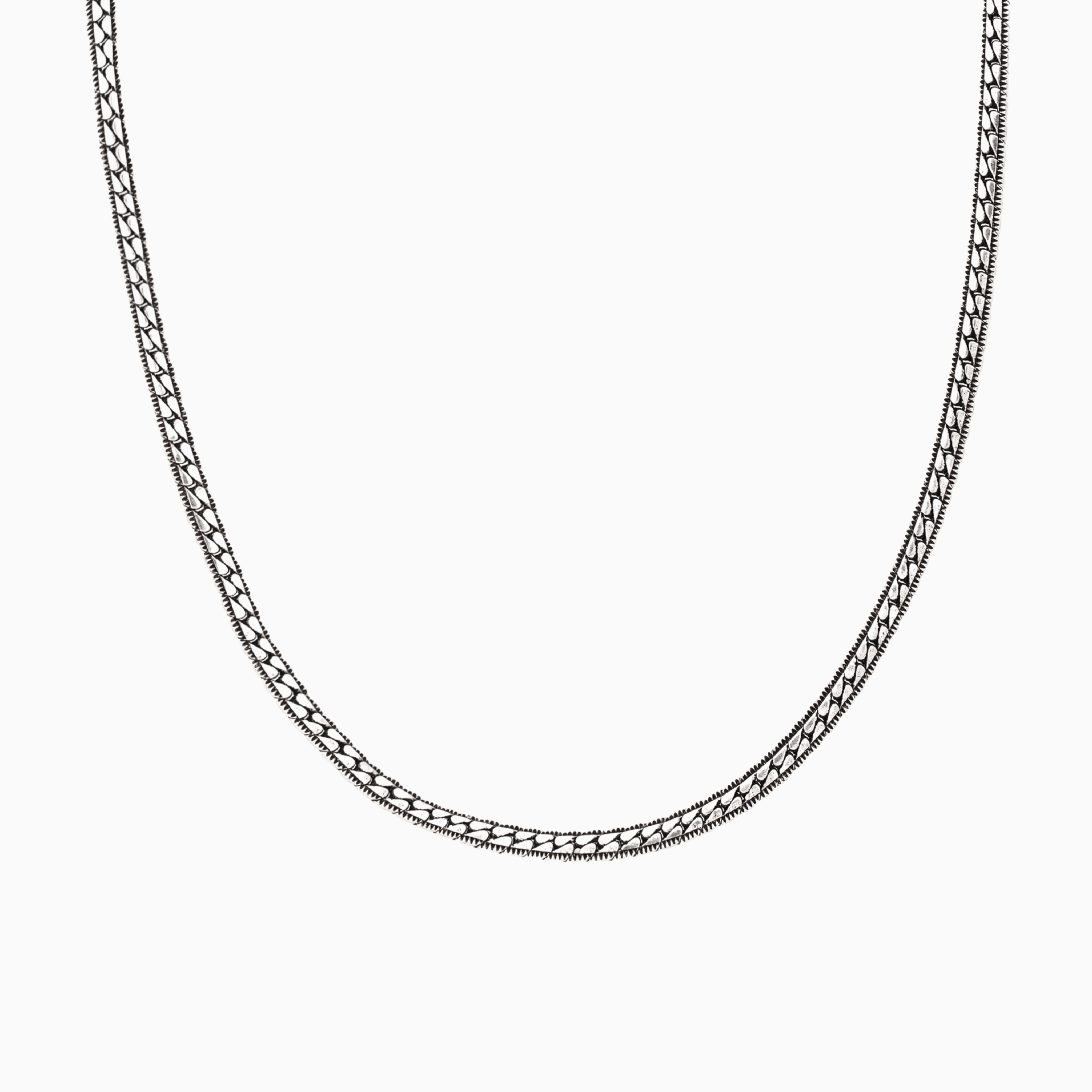 Handcrafted sterling silver snake chain