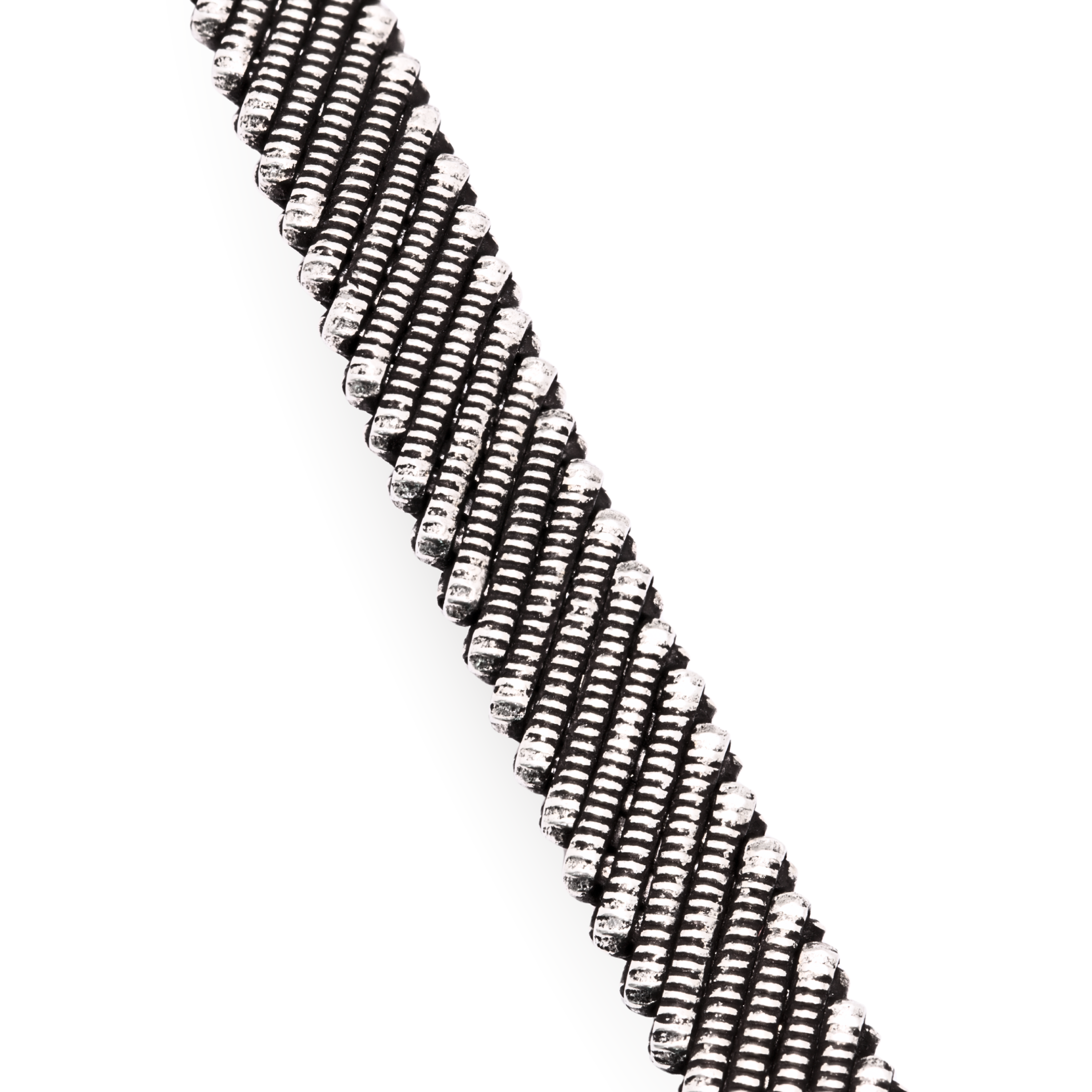 Handcrafted textured silver bracelet masculine design