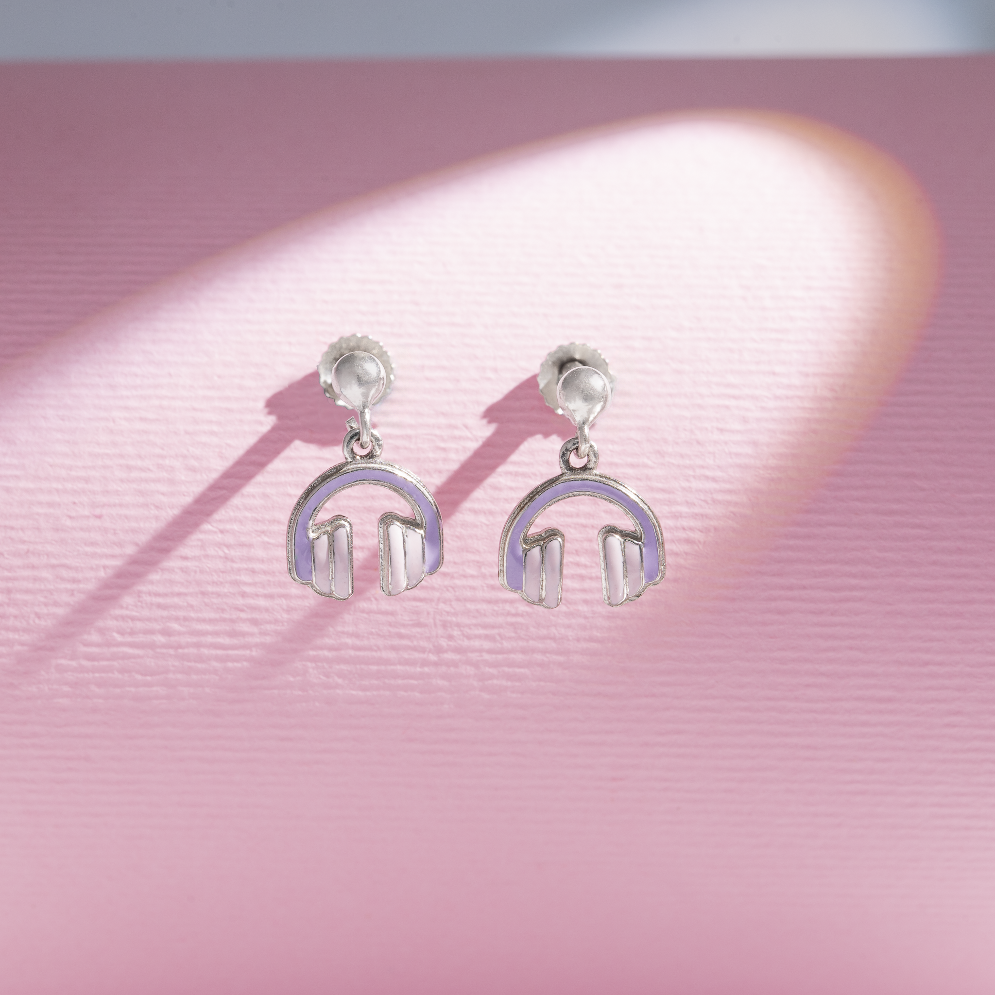 Headphone drop stud earrings