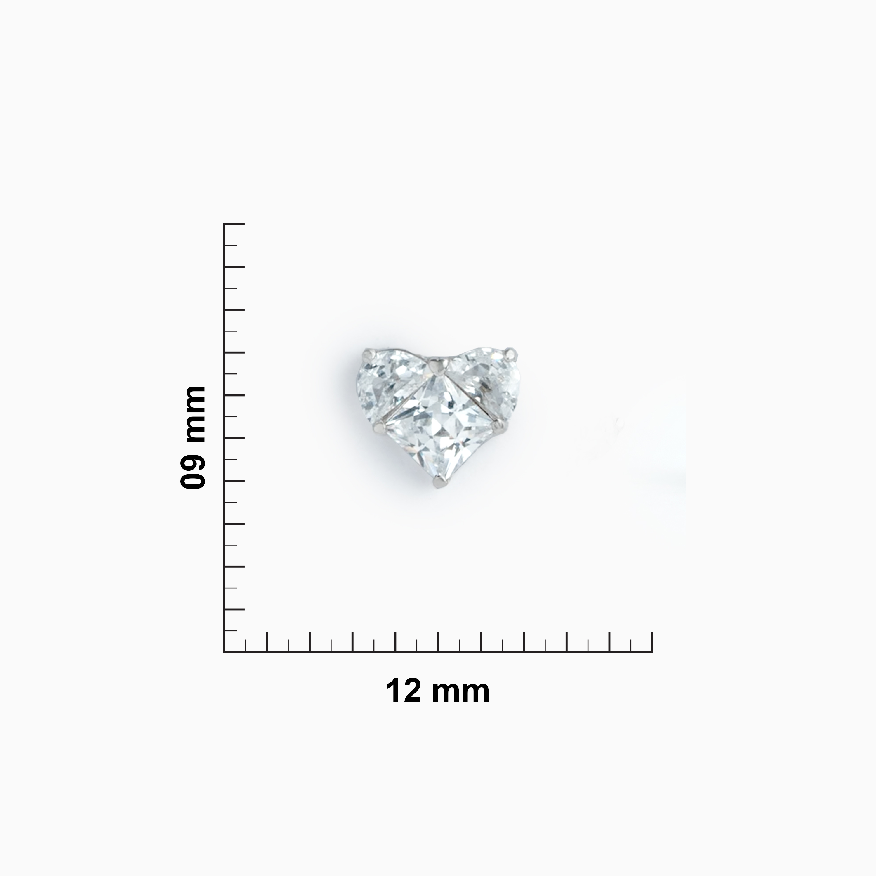 Heart-Shaped Stone Stud Earrings Ishna