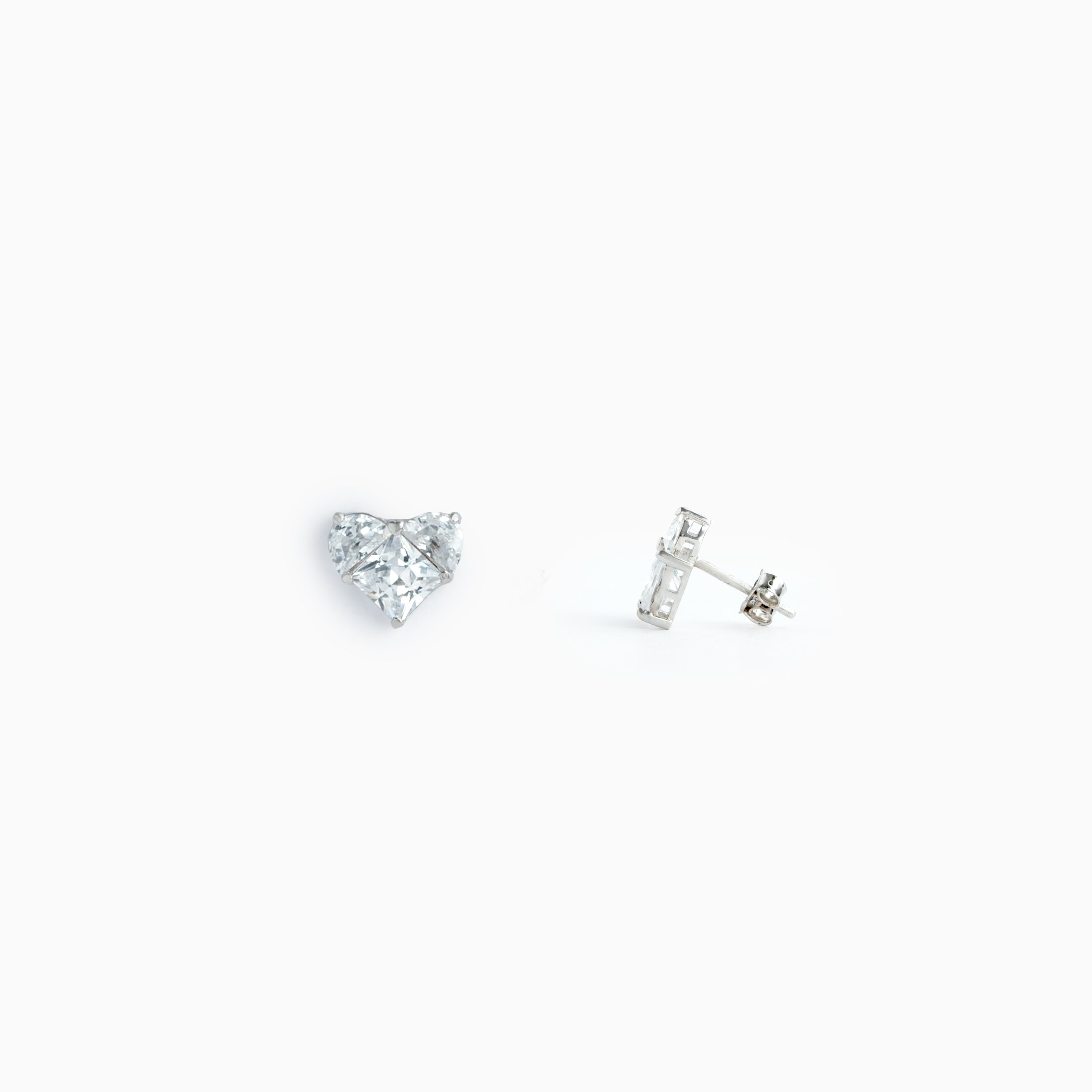 Heart-Shaped Stud Earrings Ishna