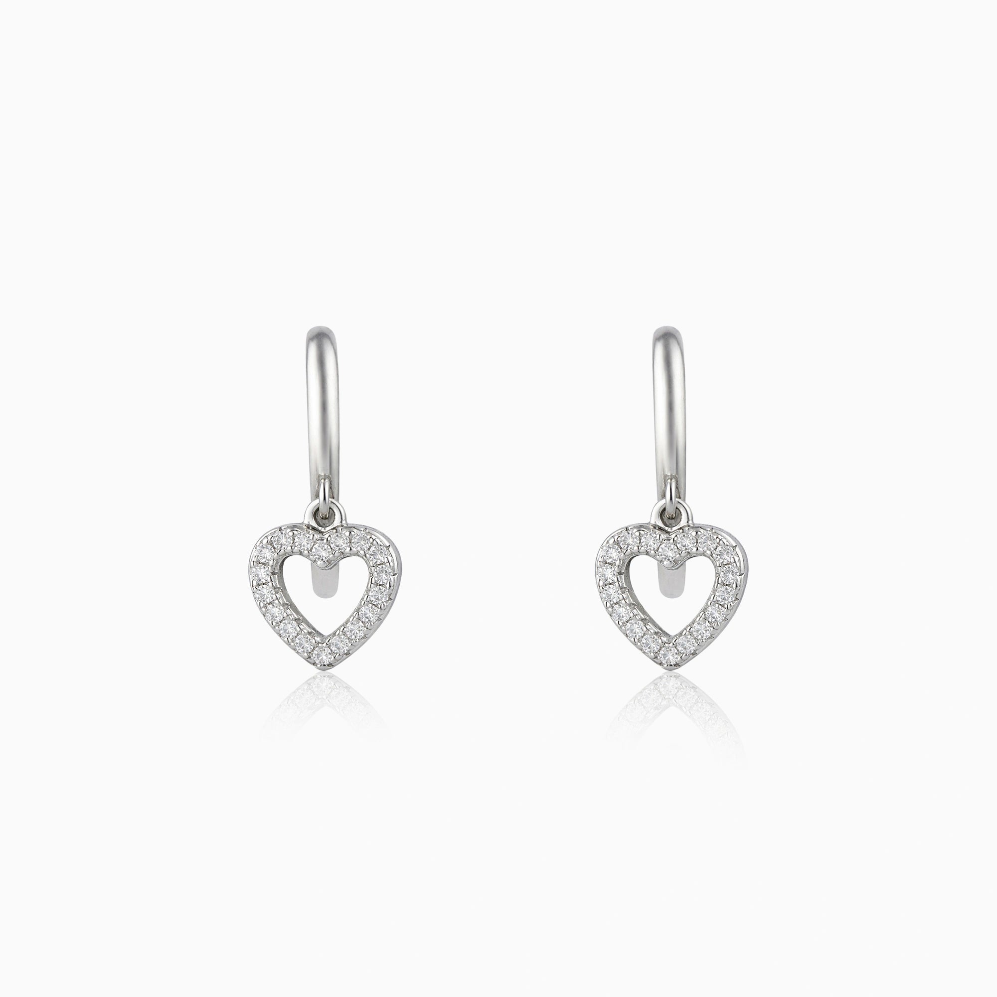 Heart Charm Hoop Earrings Ishna