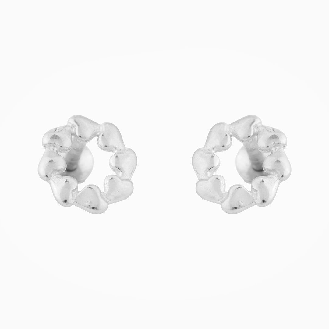 Heart Circle Stud Earrings Ishna