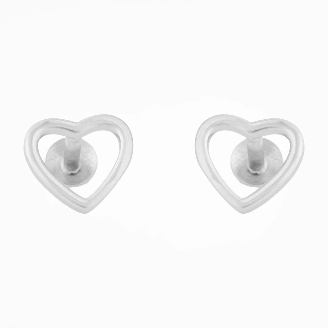 Heart Outline Studs Earrings Ishna