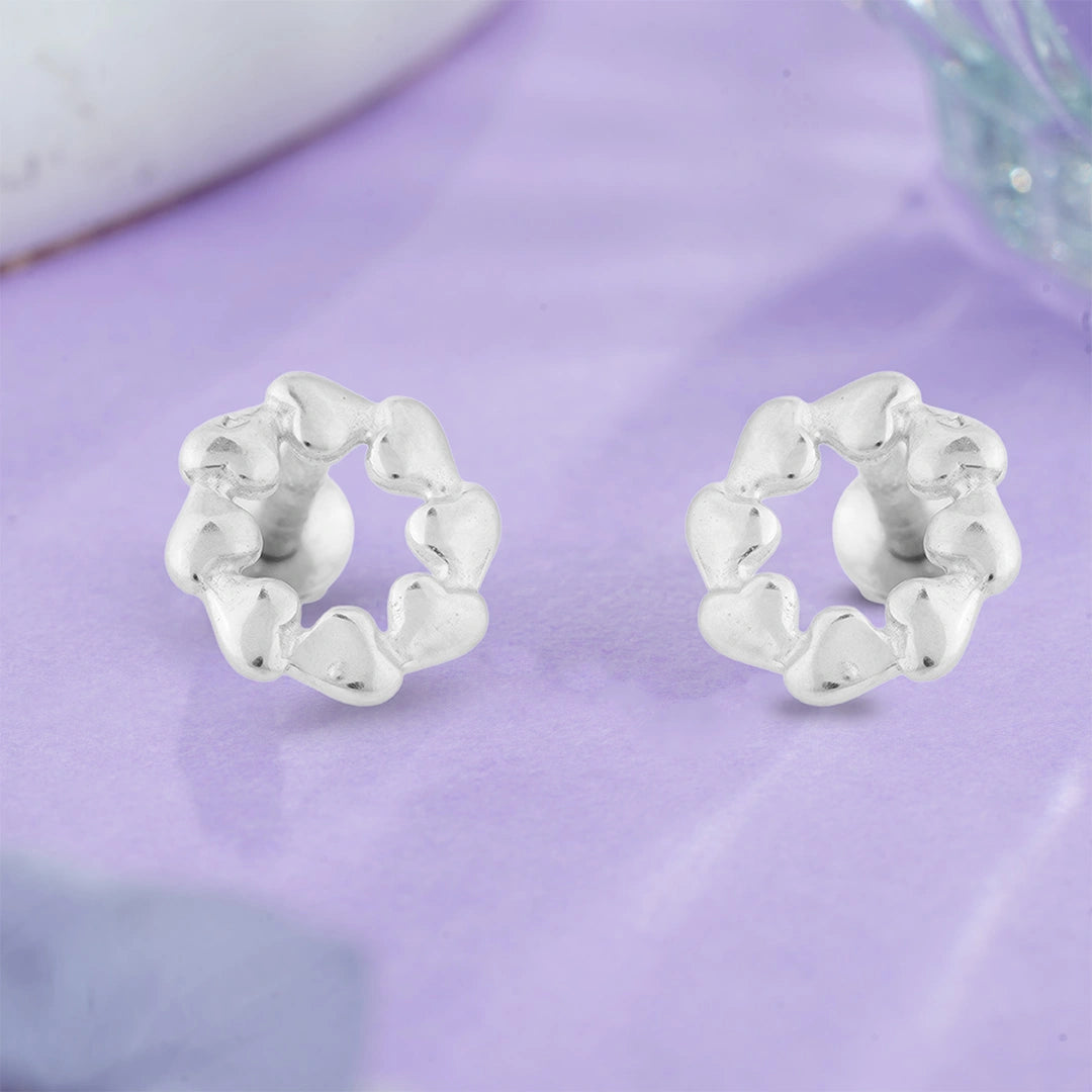 Heart Wreath Stud Earrings Ishna