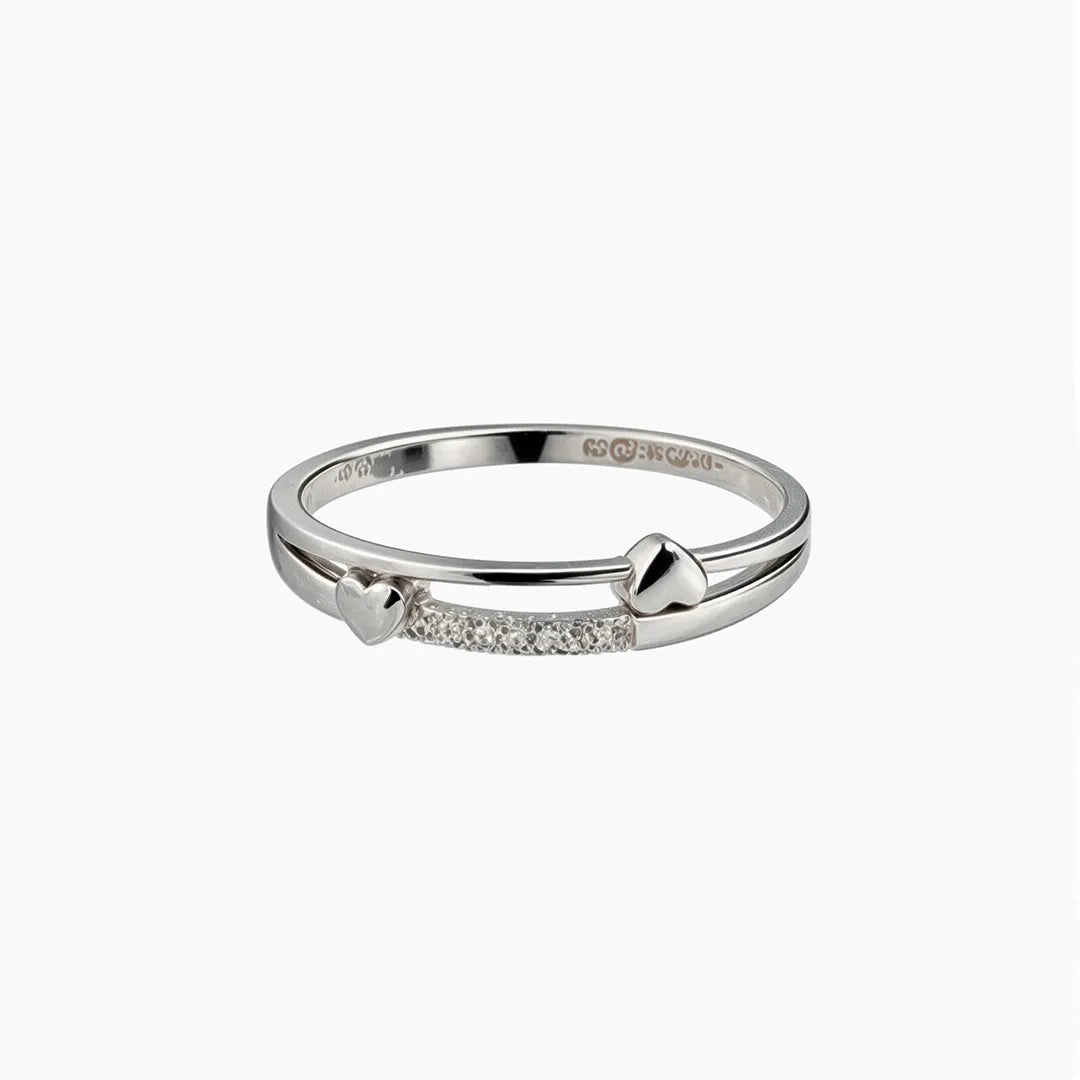 Heart crystal ring for women