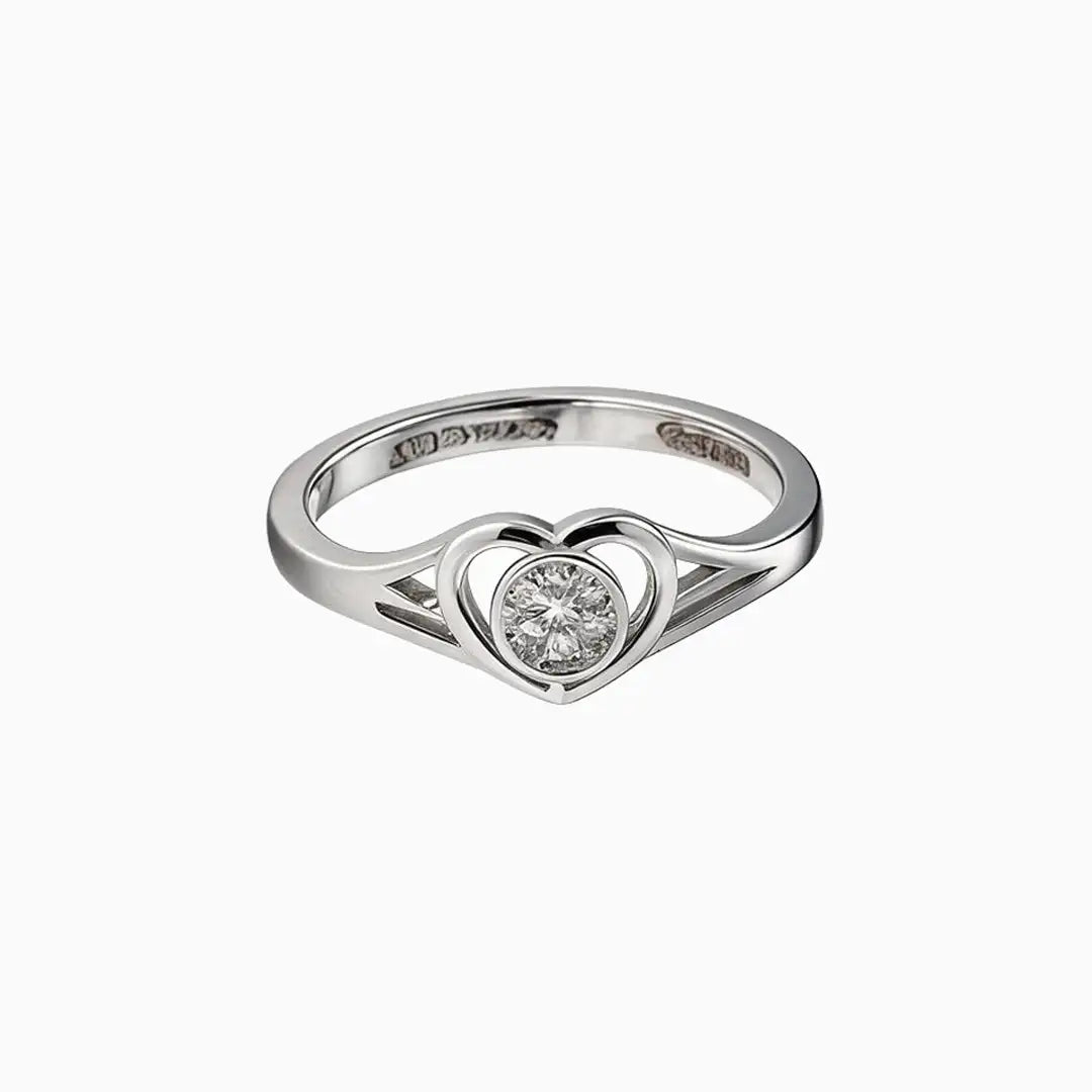 Heart stone ring for women