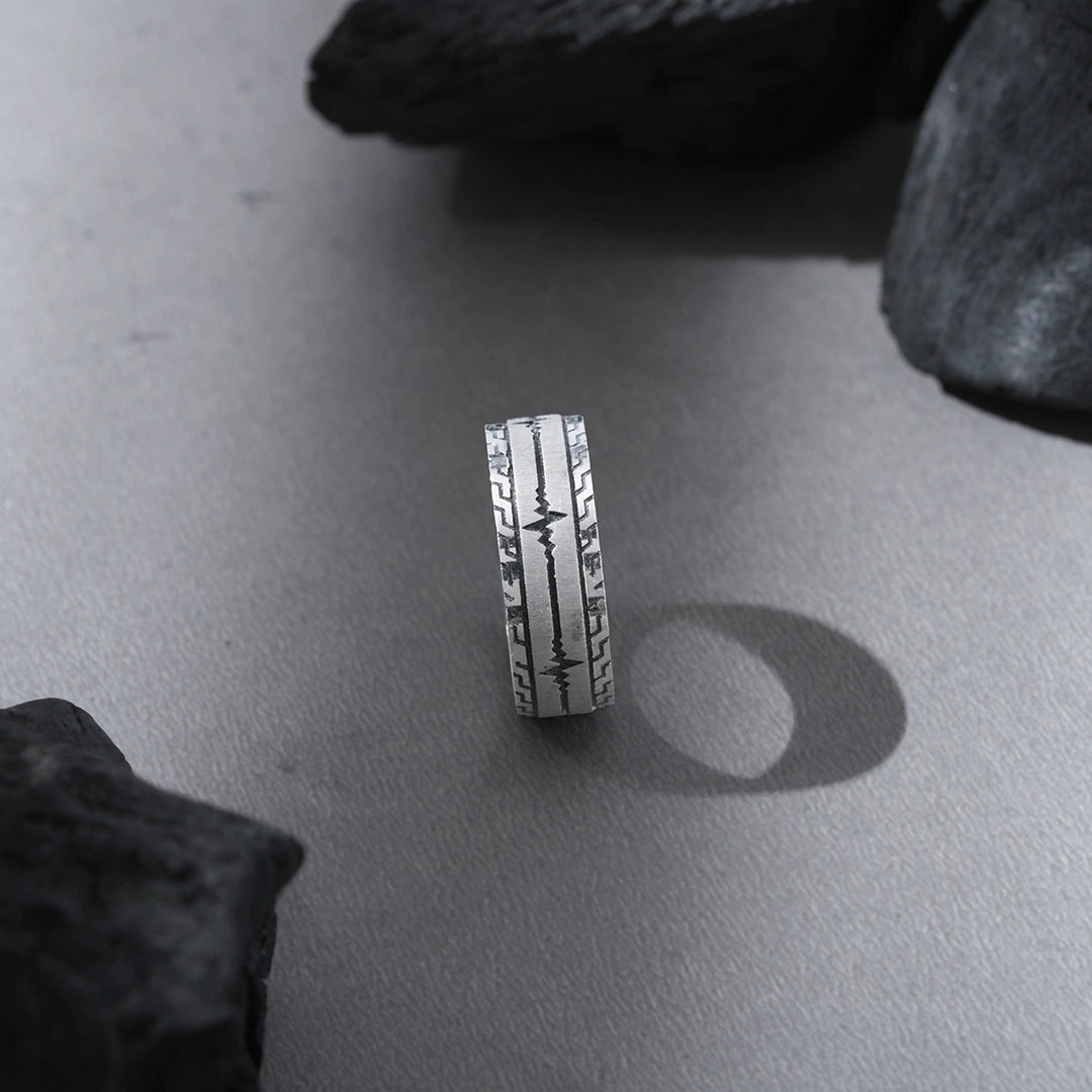 Heartbeat Sterling Silver Ring Ishna