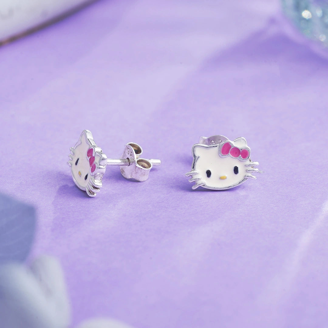 Hello Kitty Motif Stud Earrings Ishna