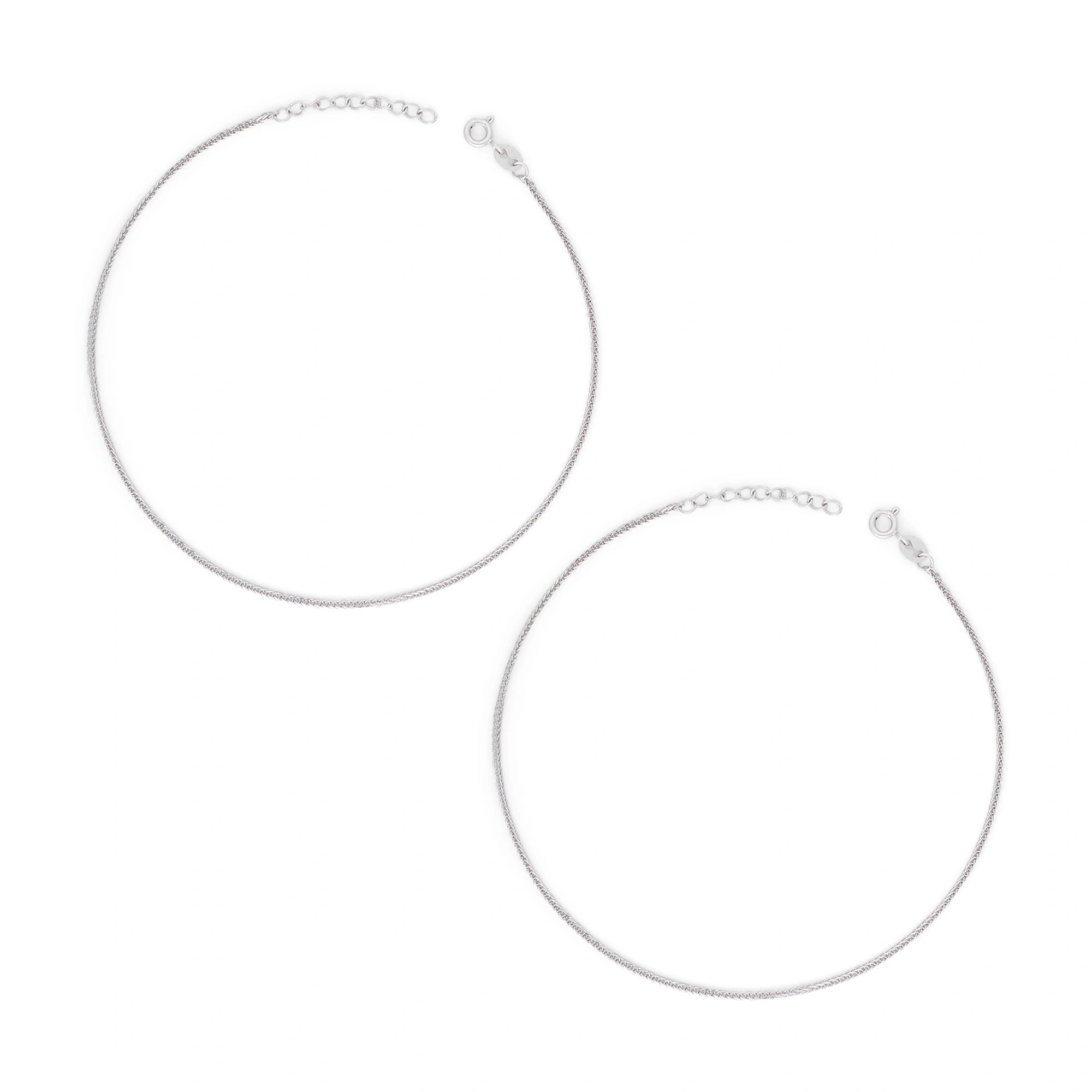 Sleek Silver Chain Anklet