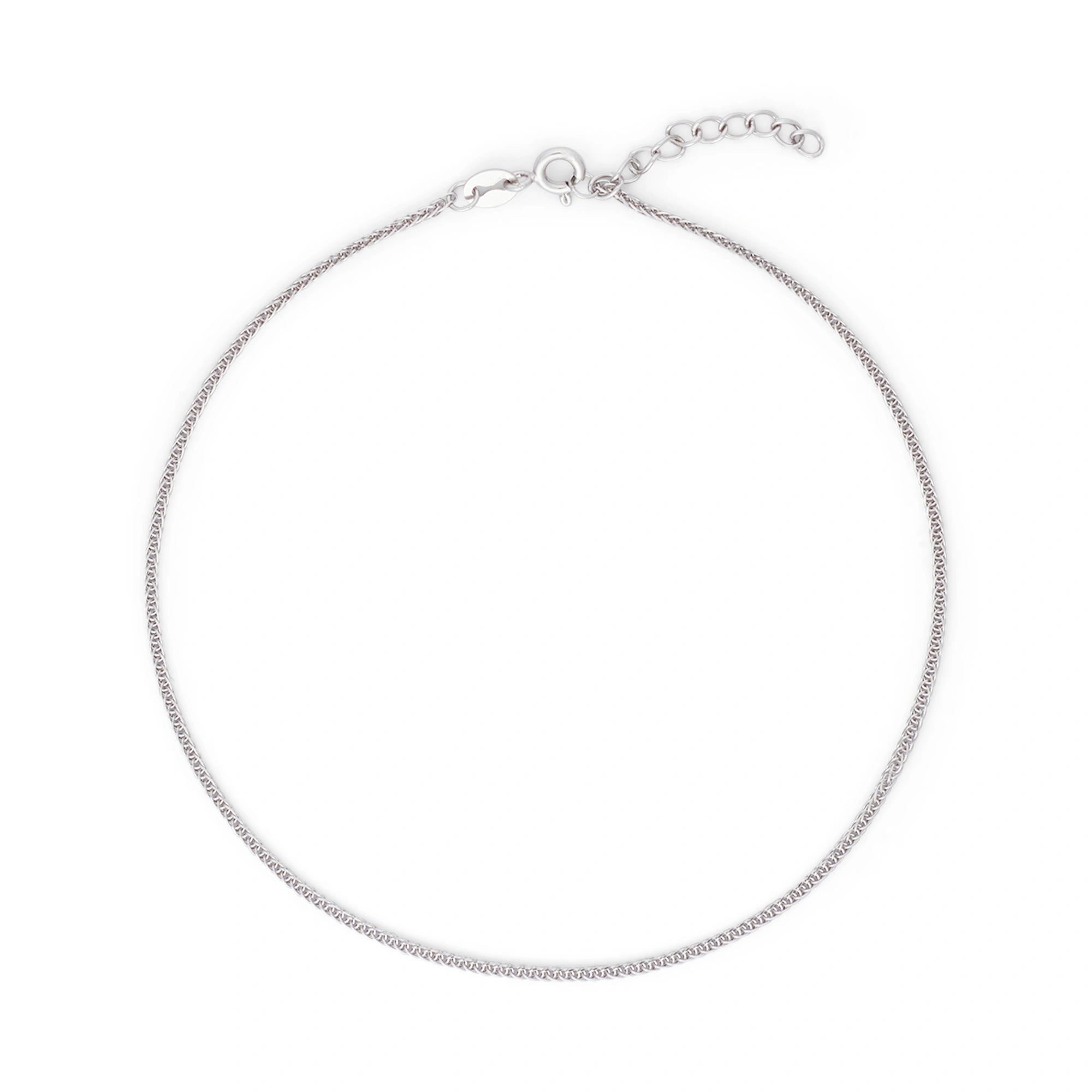 Sleek Silver Chain Anklet