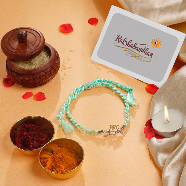 ISHNA 925 Silver Bro Rakhi with Sword Design