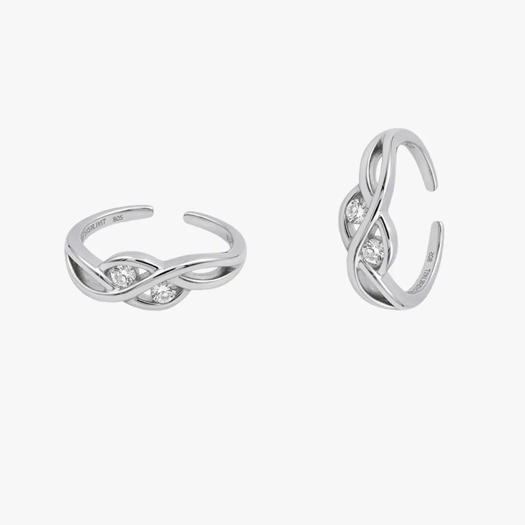 Infinity design sterling silver toe ring