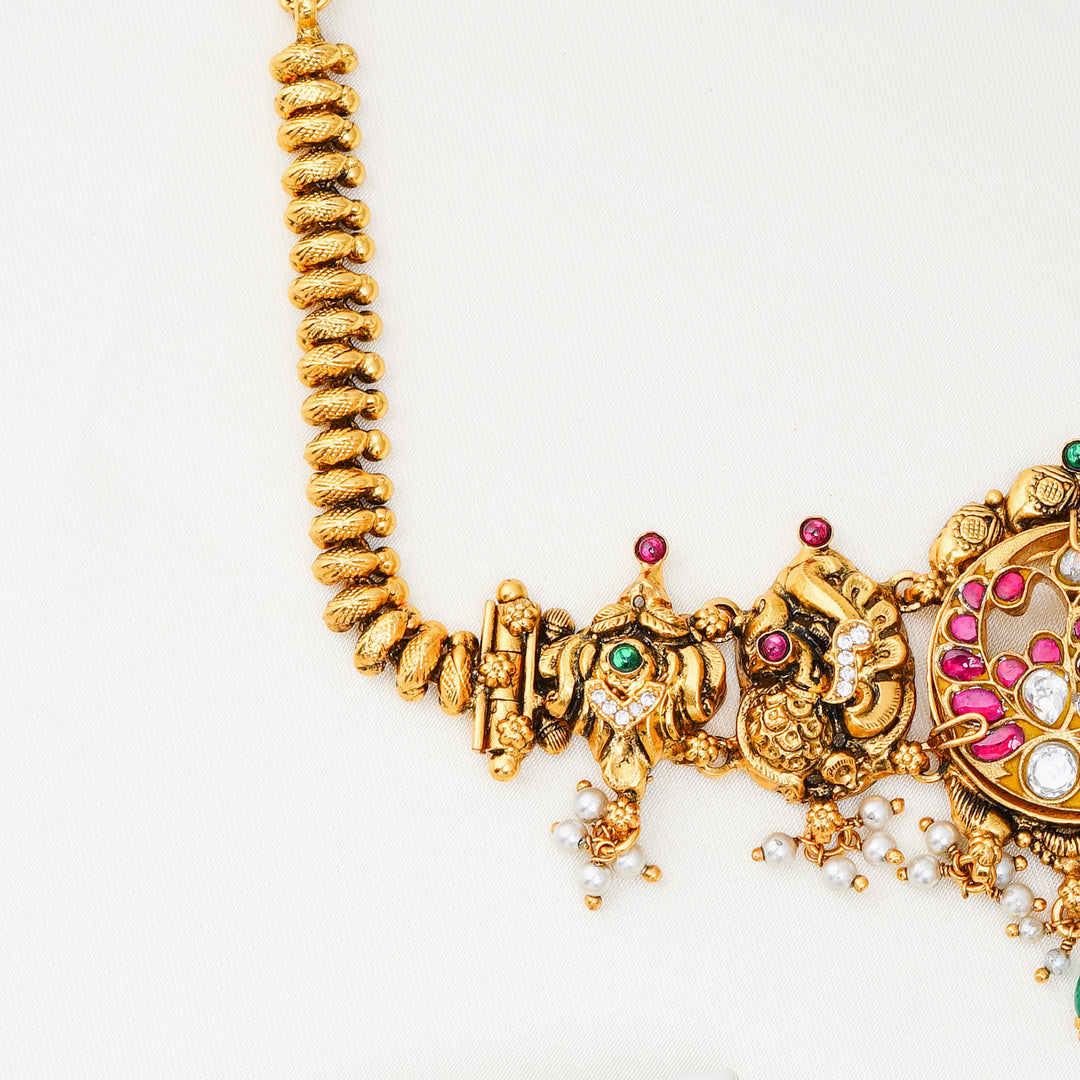 Ishna silver jewellery antique annam choker