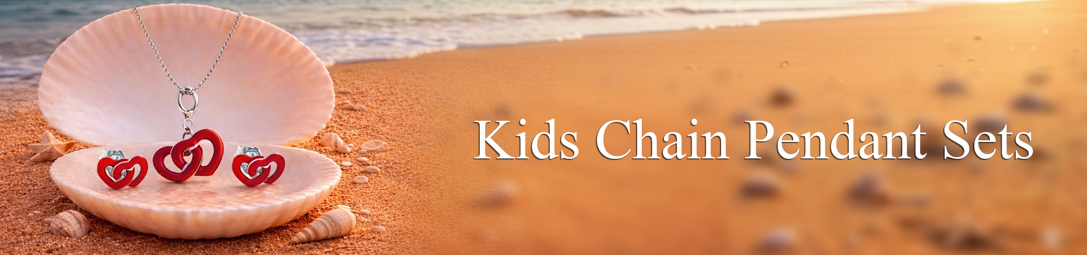 Kids Sterling Silver Chain Pendant Set Collection Banner Desktop