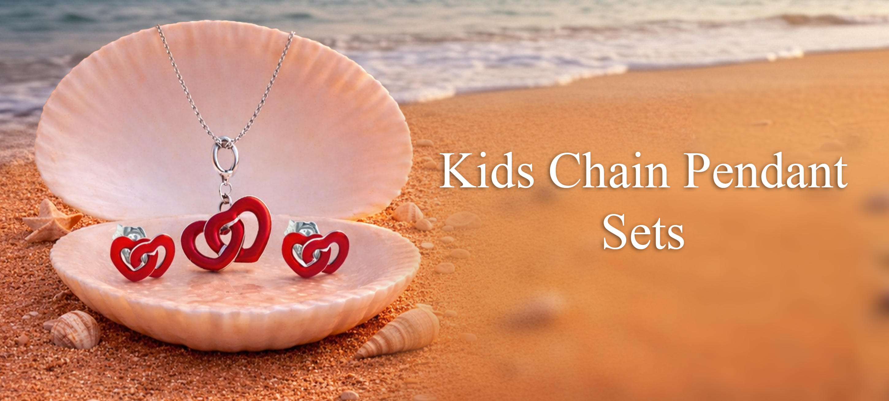 Kids Sterling Silver Chain Pendant Set Collection Banner Mobile