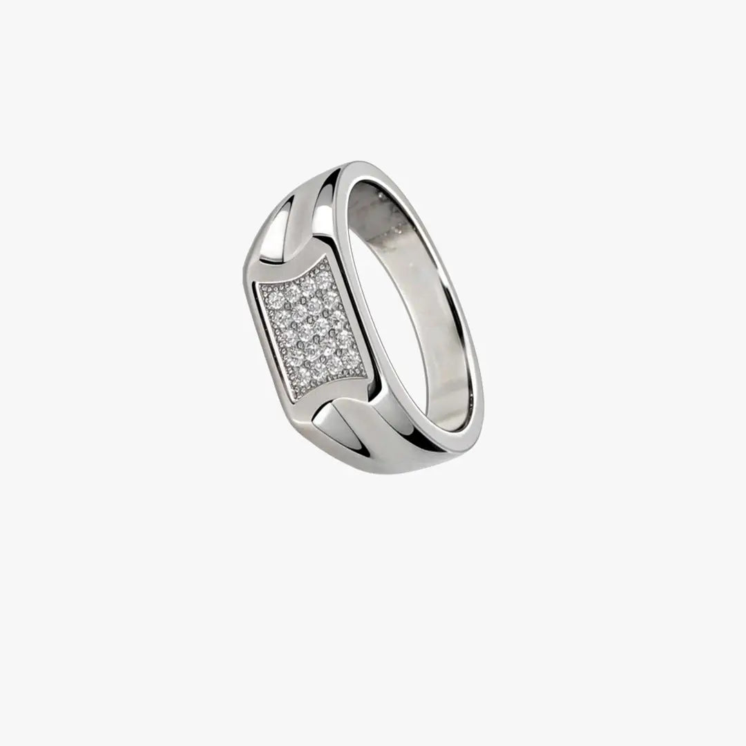 Kids silver ring with sparkling detail