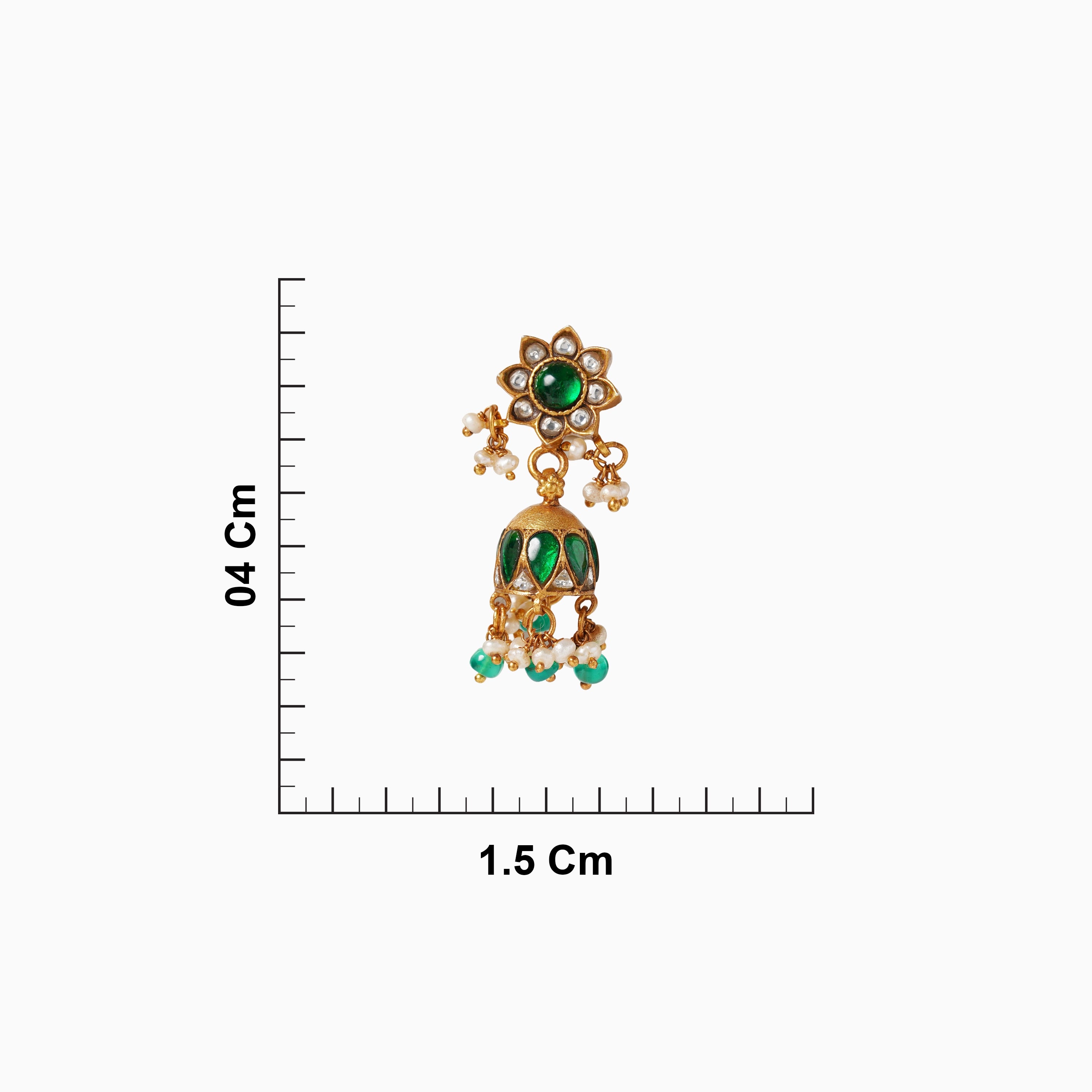 Kundan Floral Pearl Motif Beads Earrings Ishna