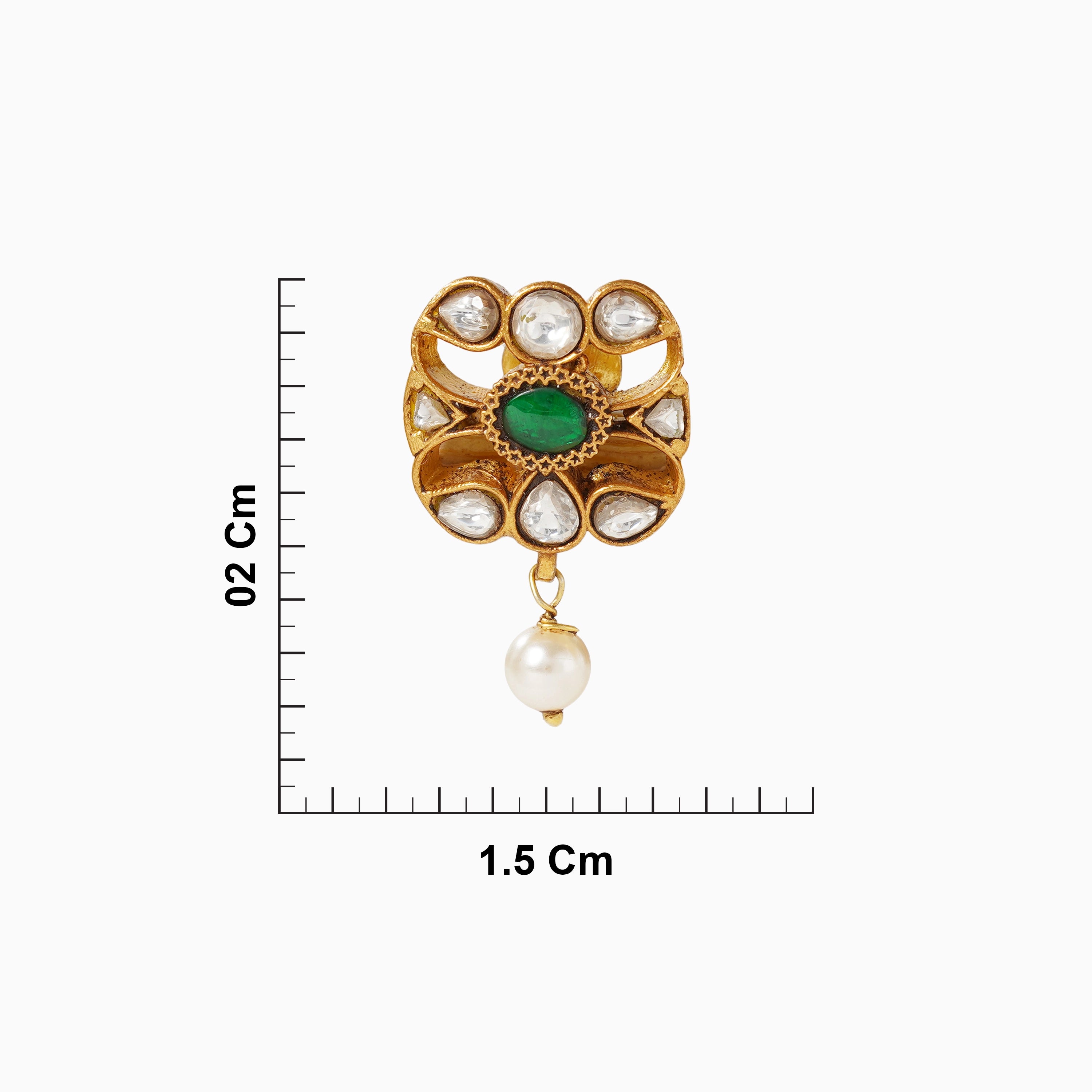 Kundan Pearl Drop Earrings 