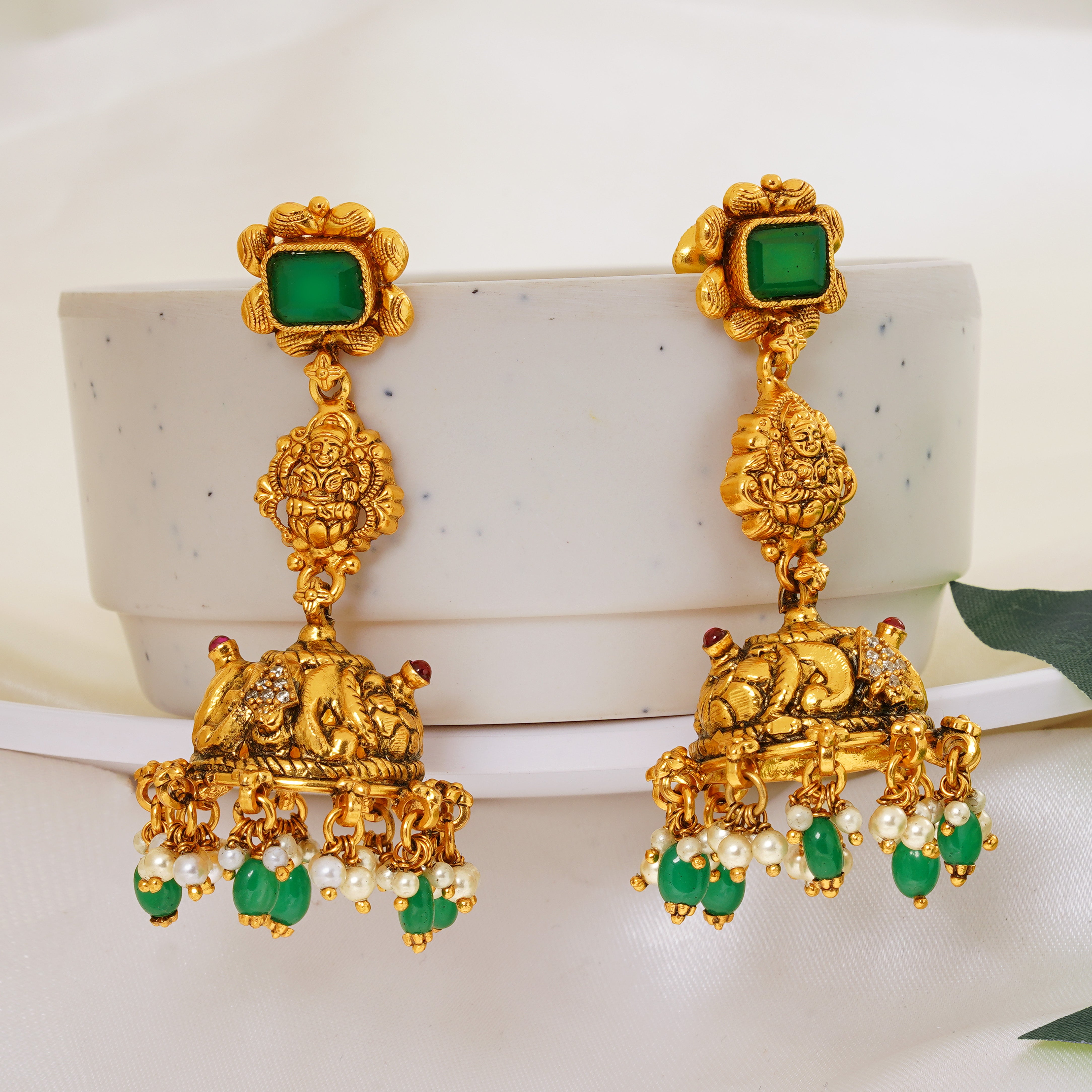 Lakshmi Design Temple Earrings