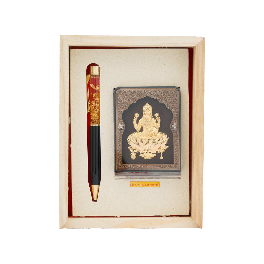 Lakshmi Gold Foil Frame and Pen Gift Set