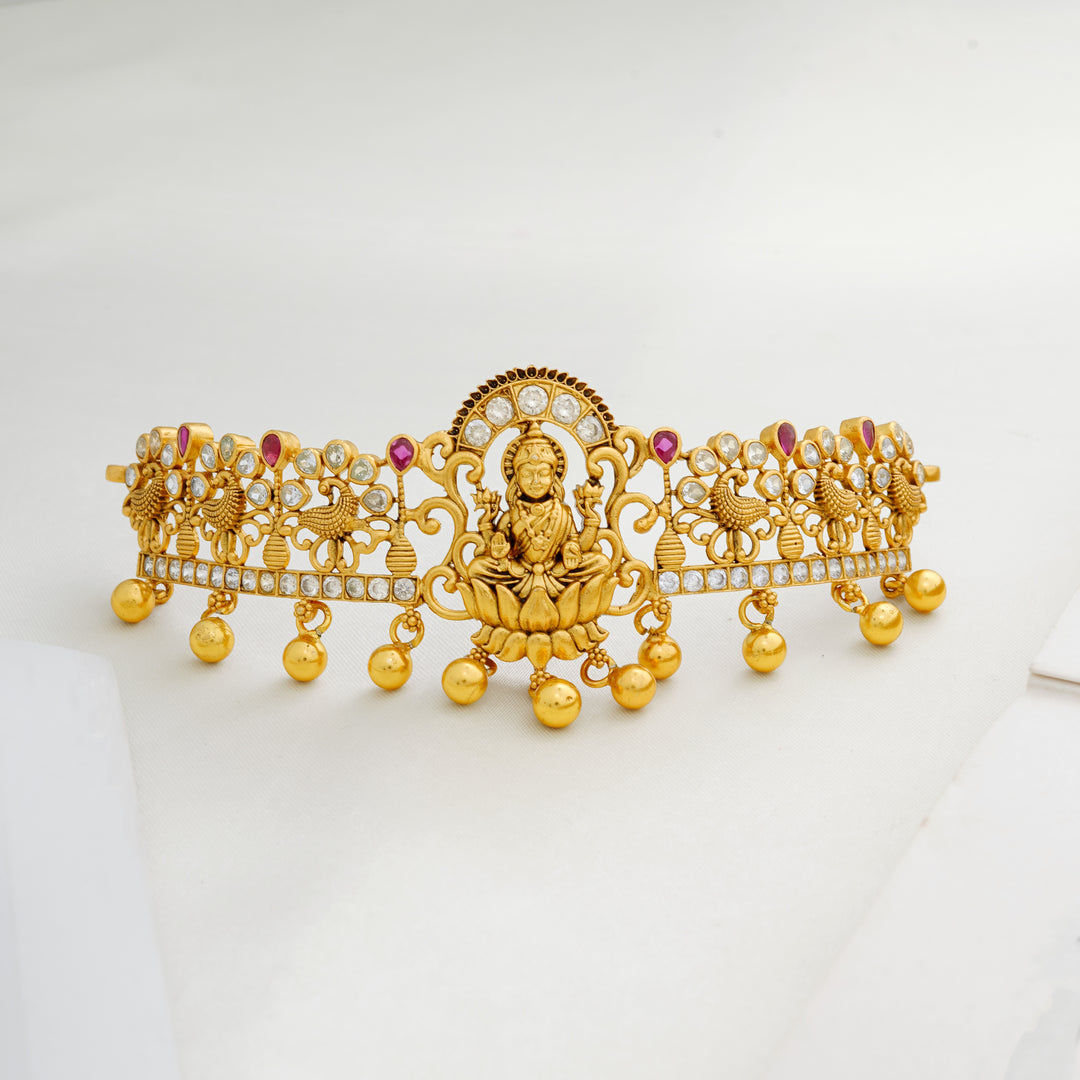 Lakshmi Temple Choker with Peacock Design