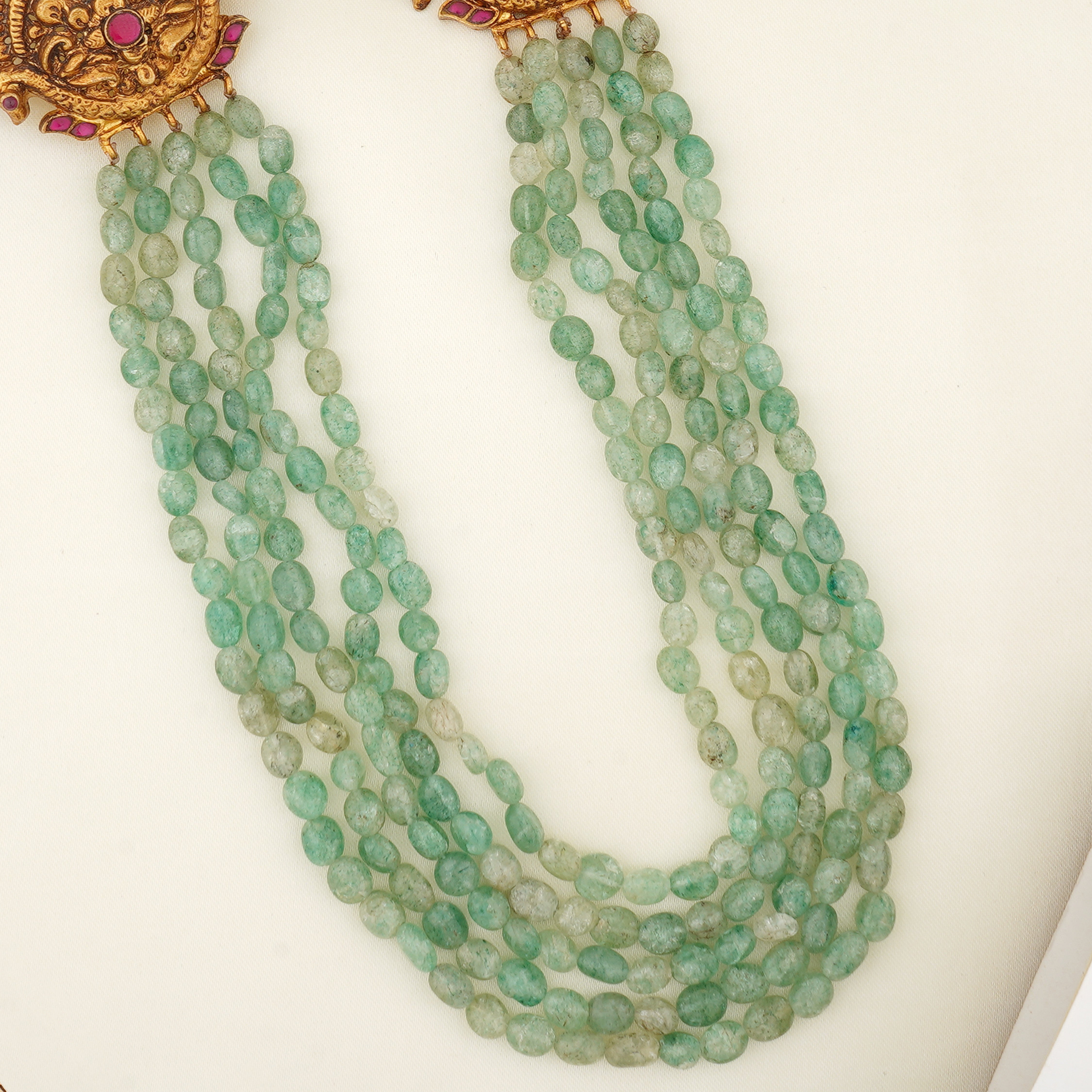 Lakshmi antique gold silver necklace