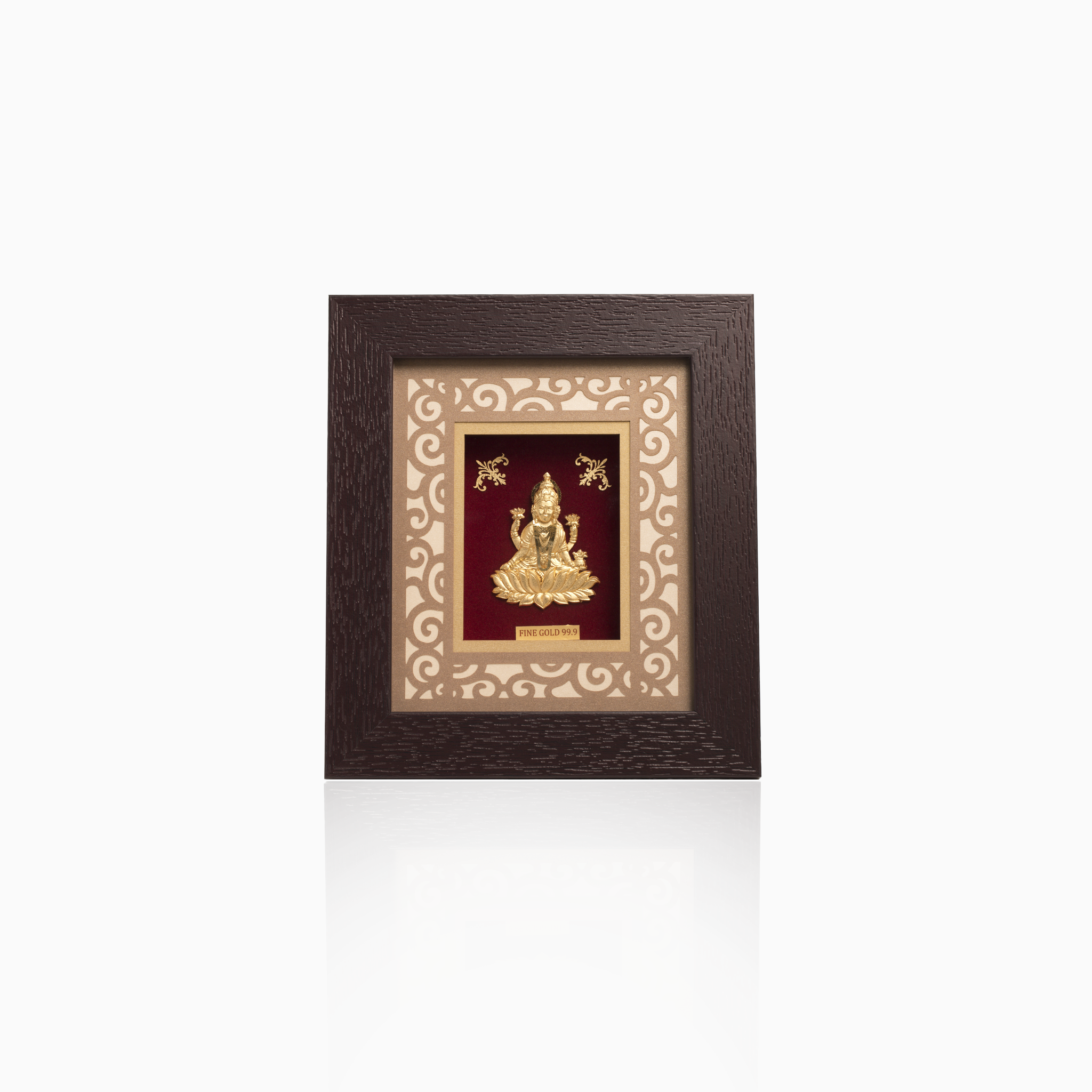 Lakshmi gold foil devotional photo frame
