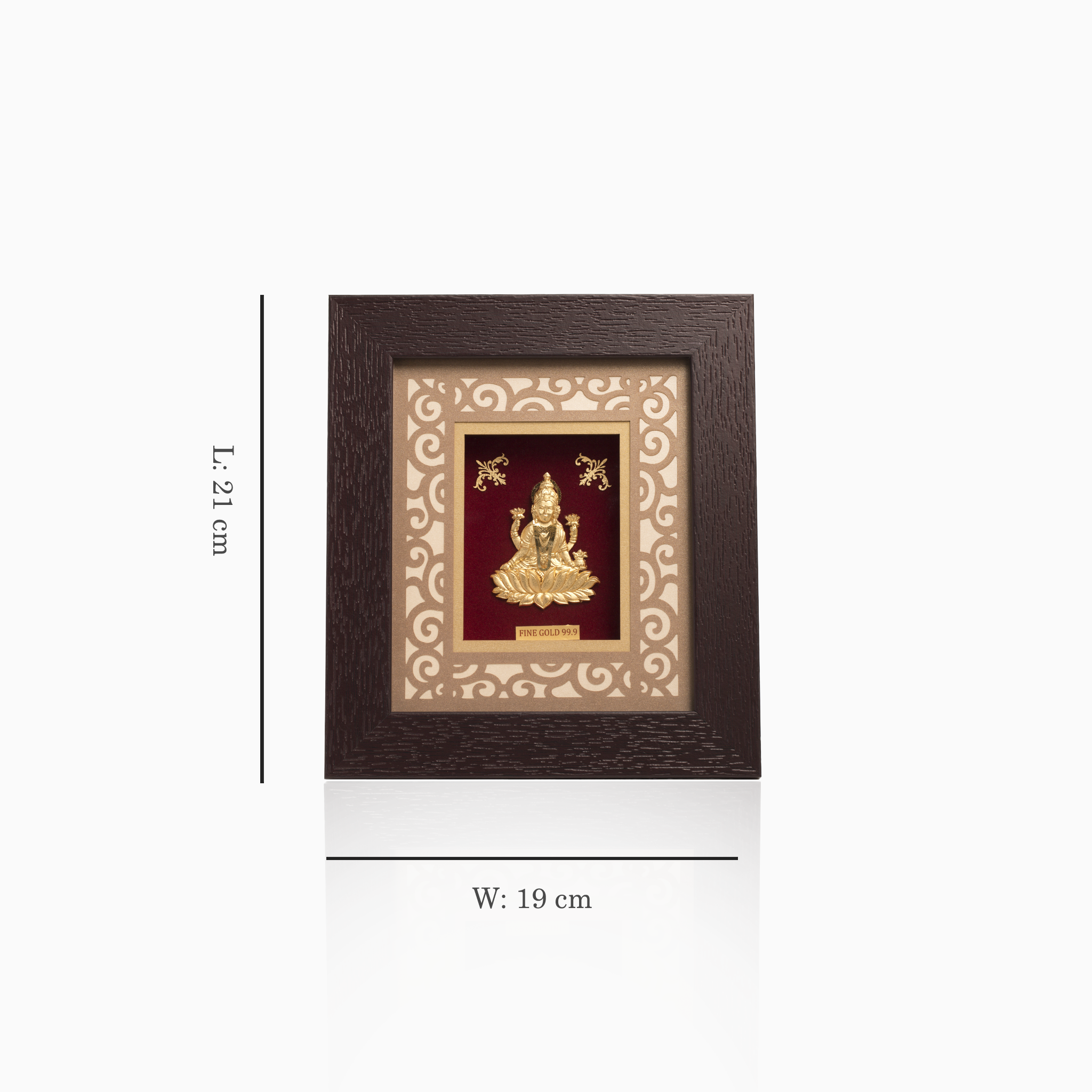 Lakshmi religious gift gold frame