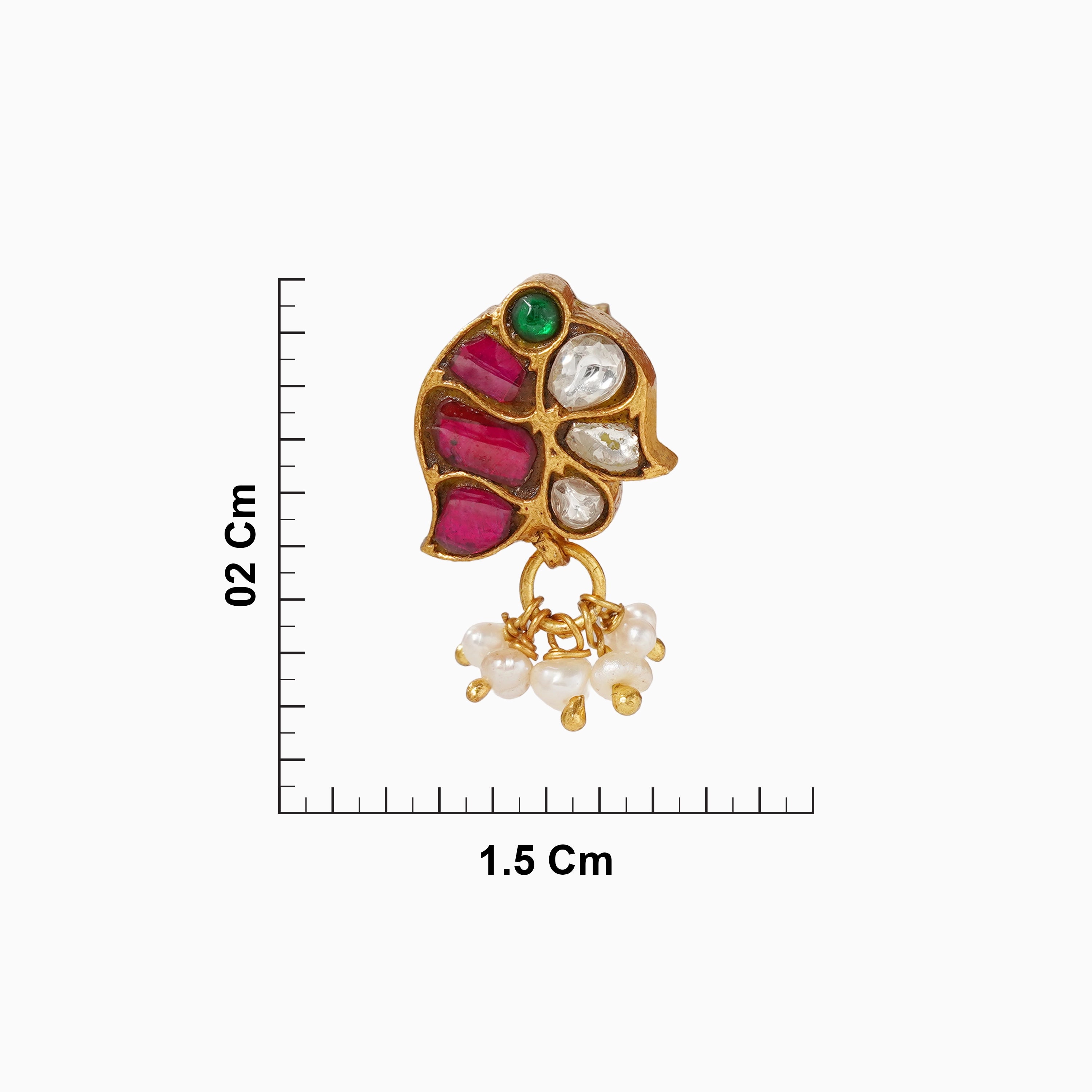 Leaf Kundan Earrings Ishna