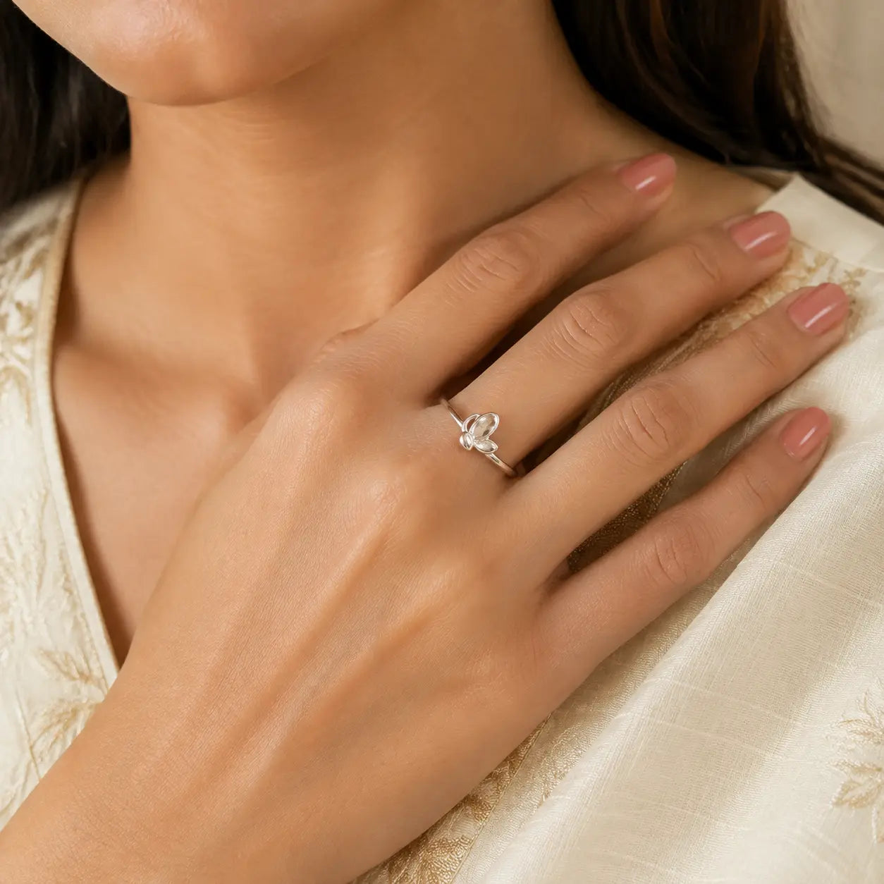 Leaf Ring in 925 Sterling Silver Ishna 