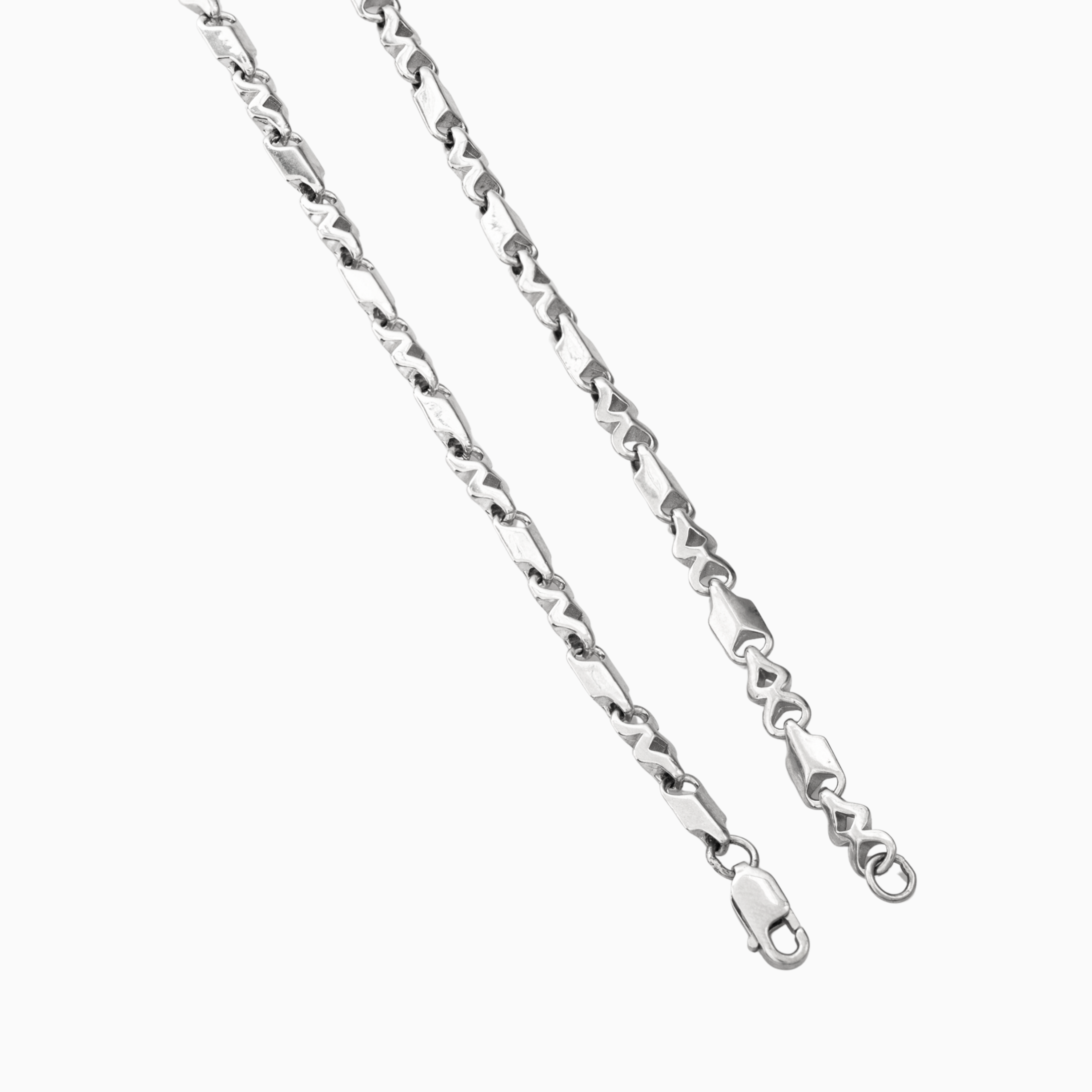 Lightweight sterling silver twist chain