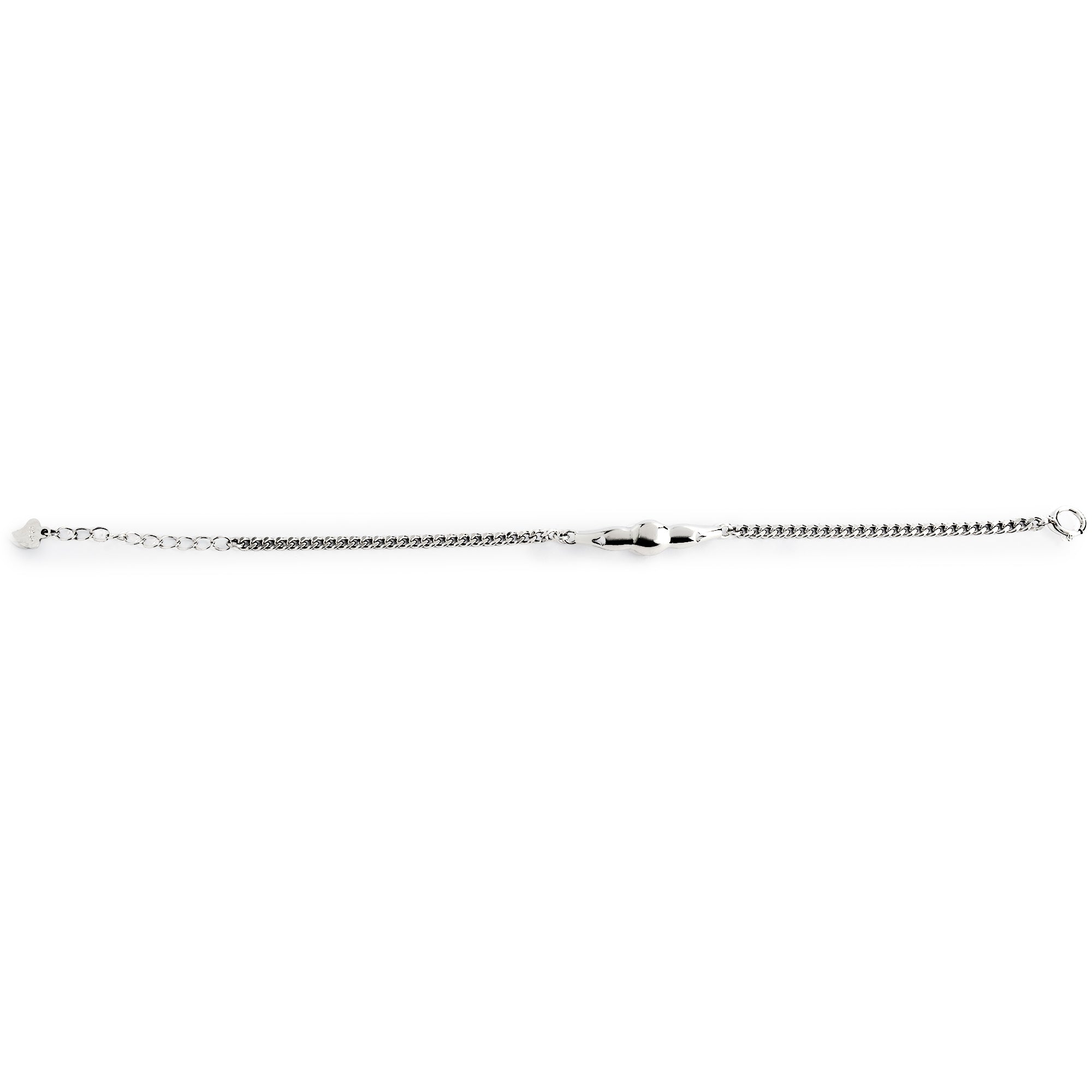 Lobster clasp sterling silver chain bracelet Ishna