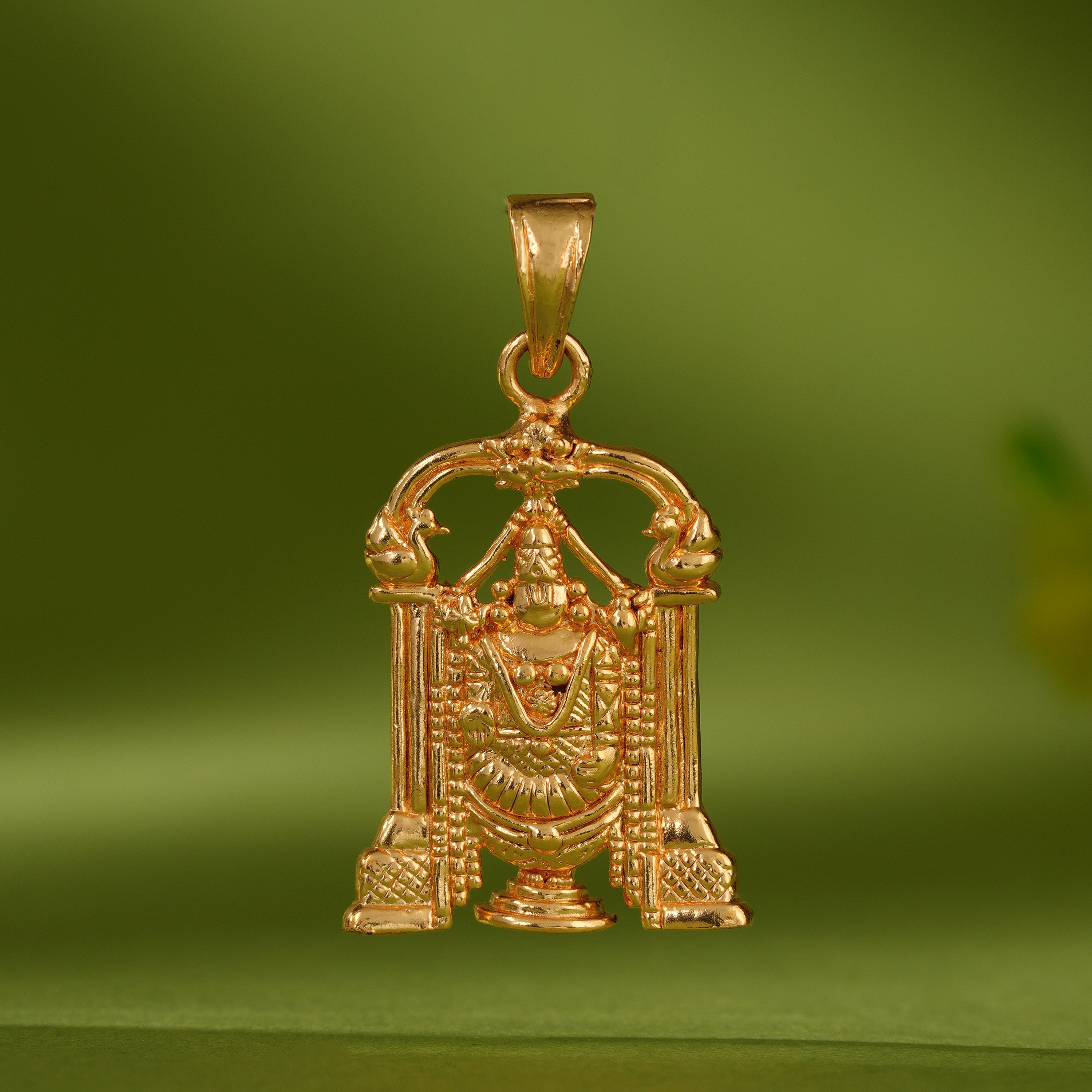 Lord Balaji gold plated pendant 