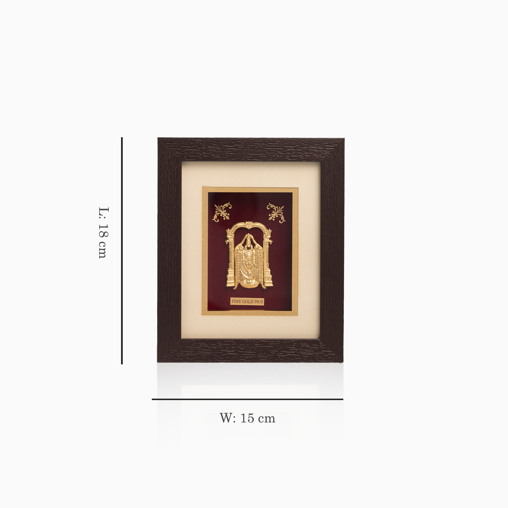 Lord Balaji pooja room décor frame