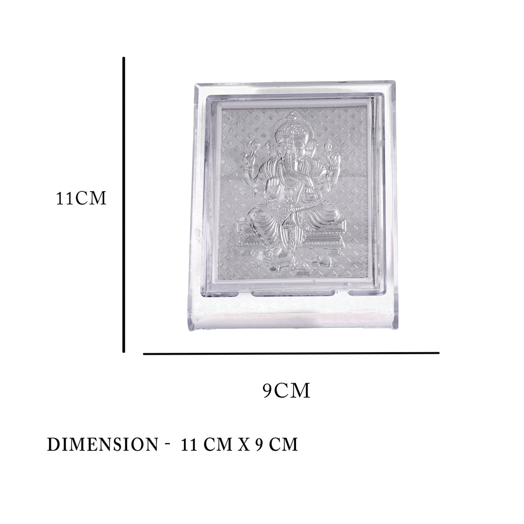 Lord Ganesha Silver Foil Photo Frame Gift