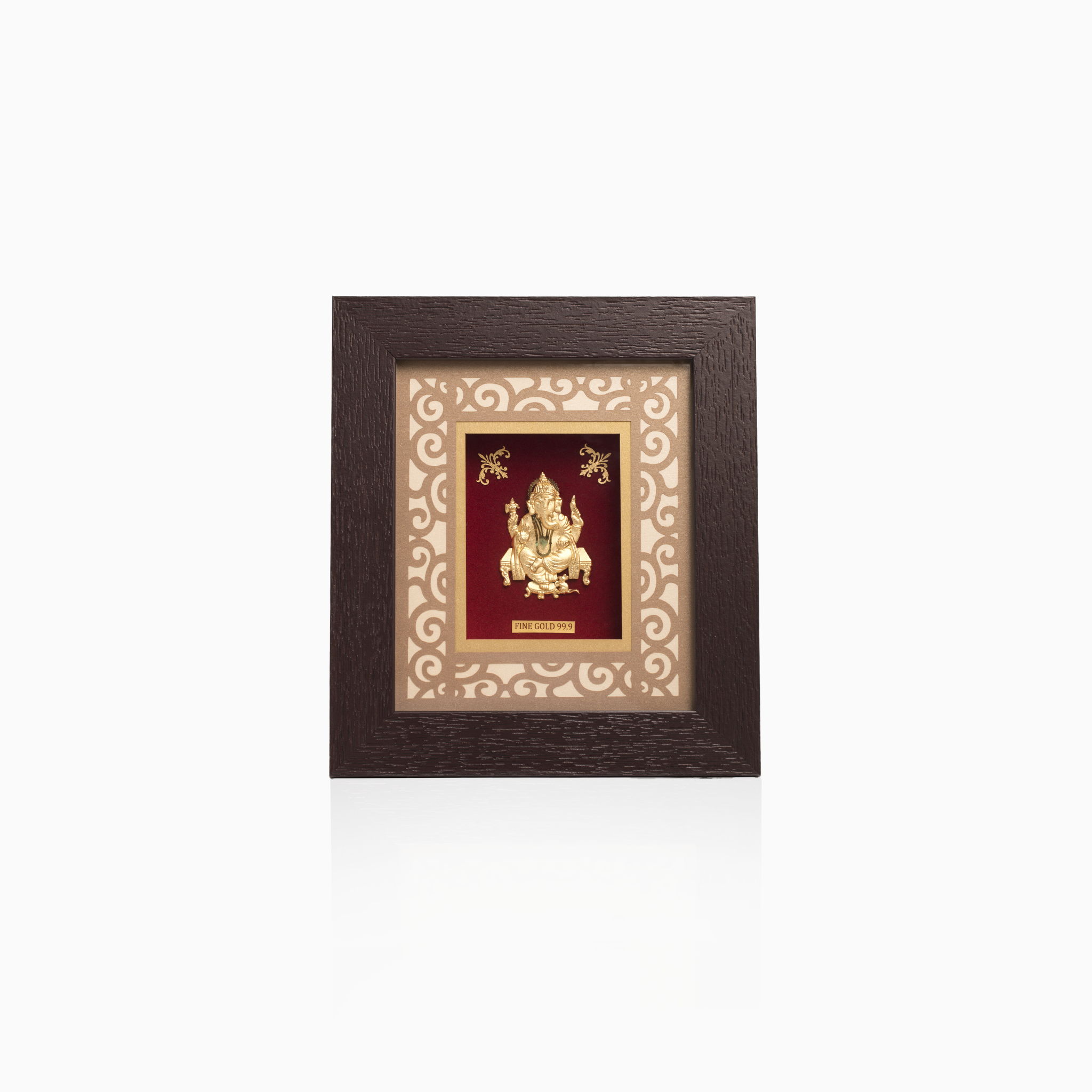Lord Ganesha gold foil photo frame