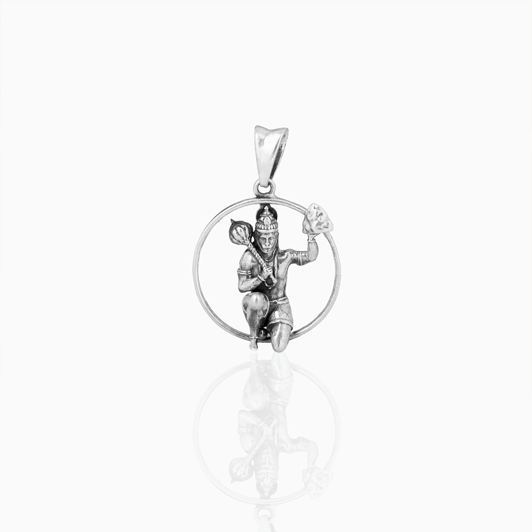 Lord Hanum Sterling Silver Pendant Ishna