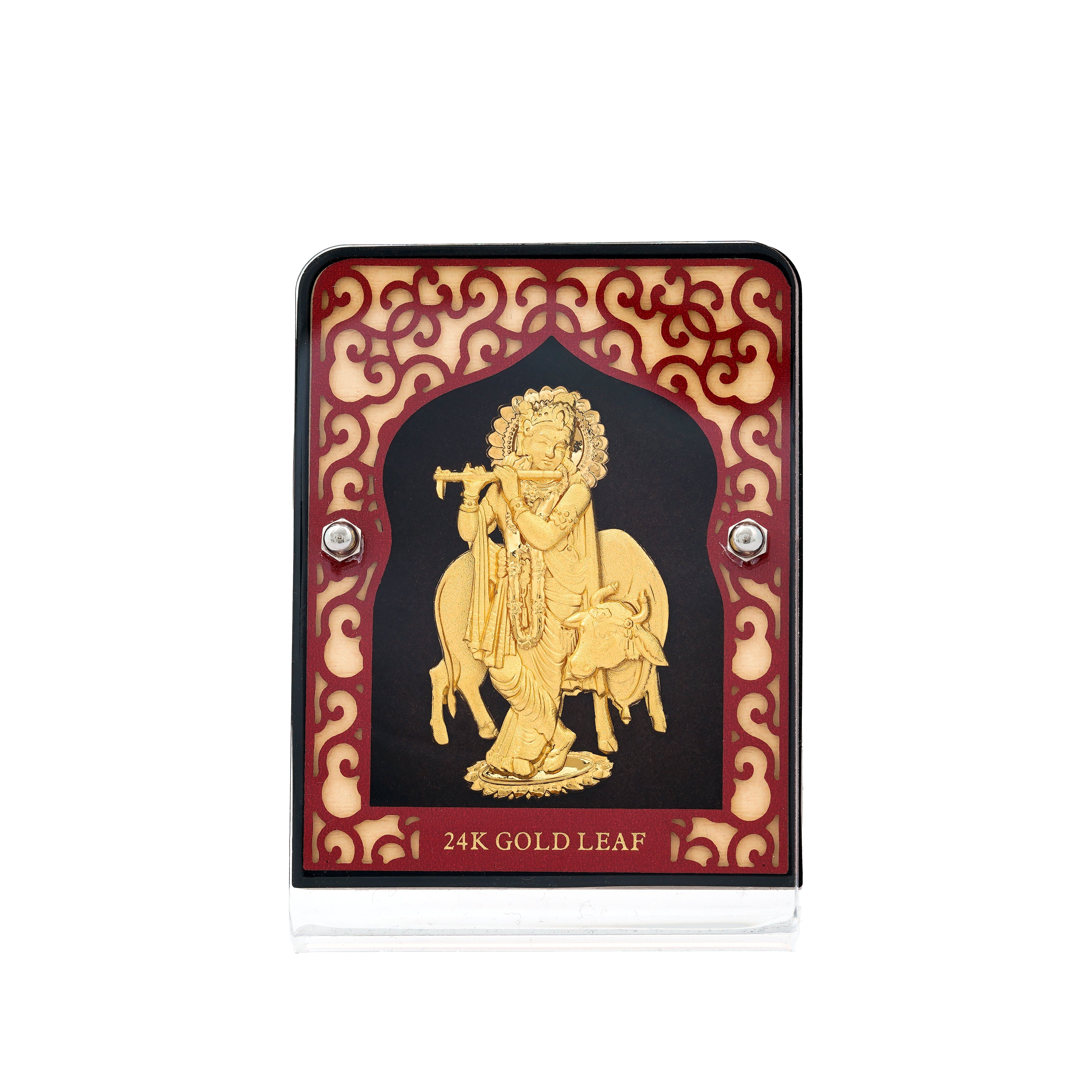 Lord Krishna Gold Foil Wall Decor Frame Gift