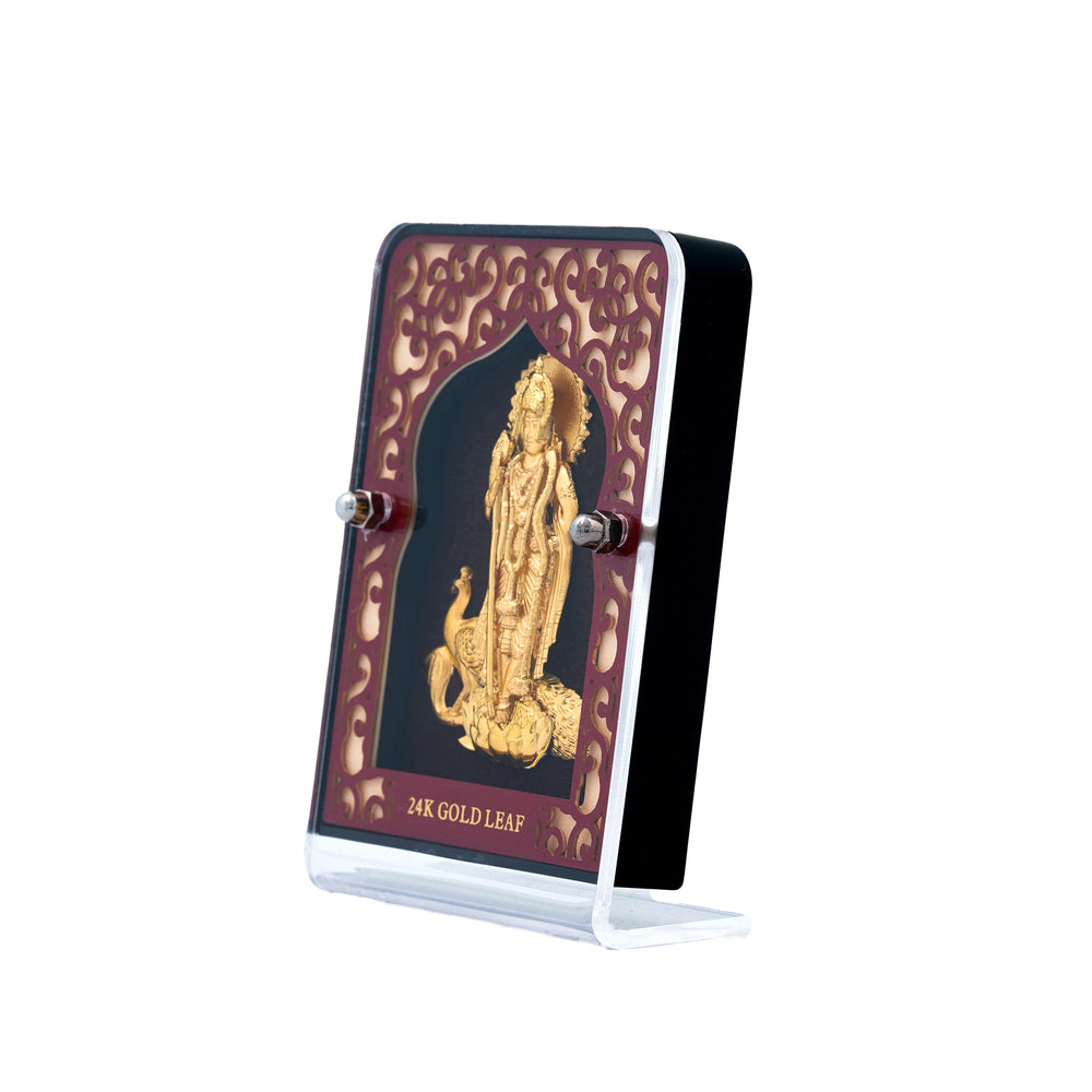 Lord Murugan Gold Foil Wall Art for Home Décor