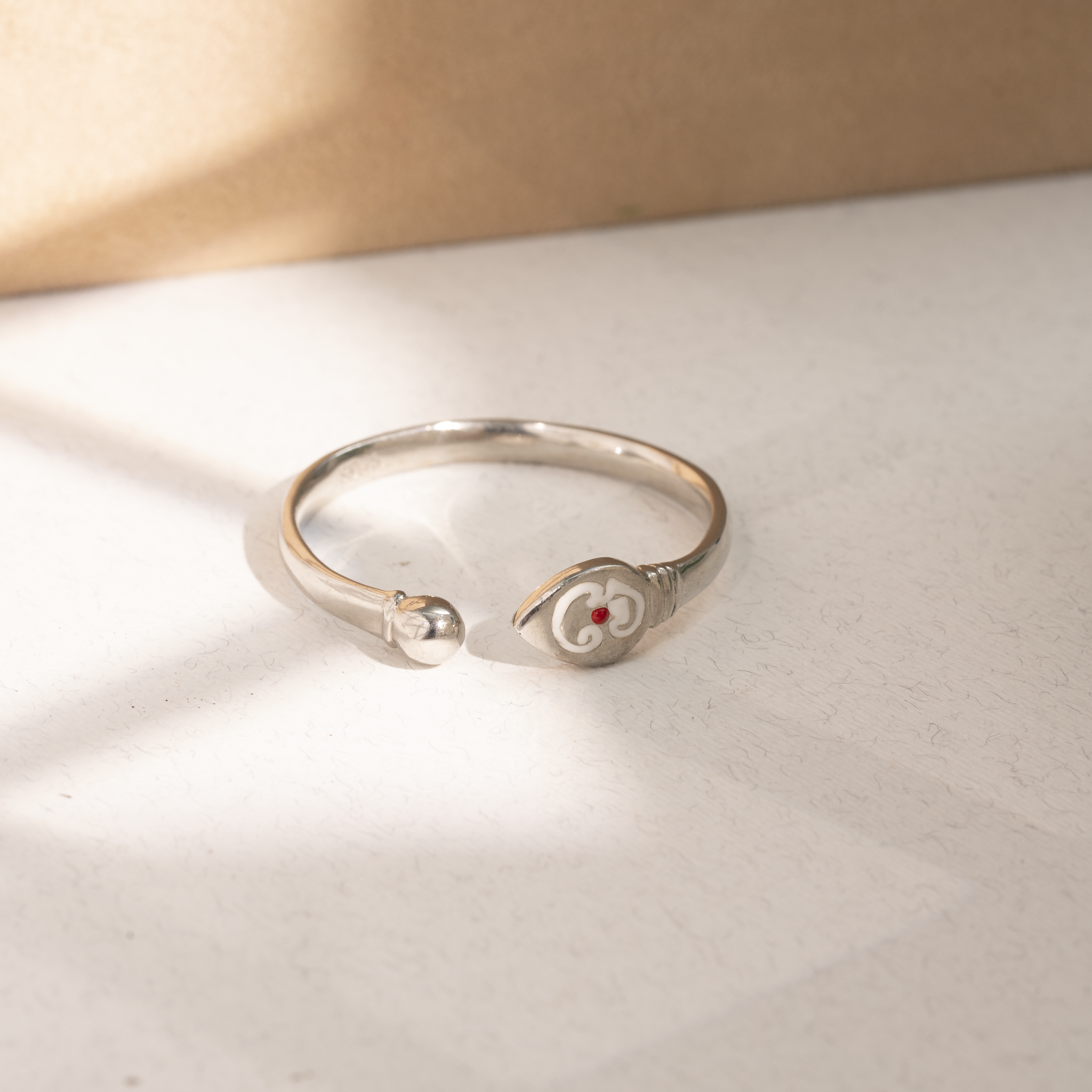 Lord Murugan Vel silver bracelet