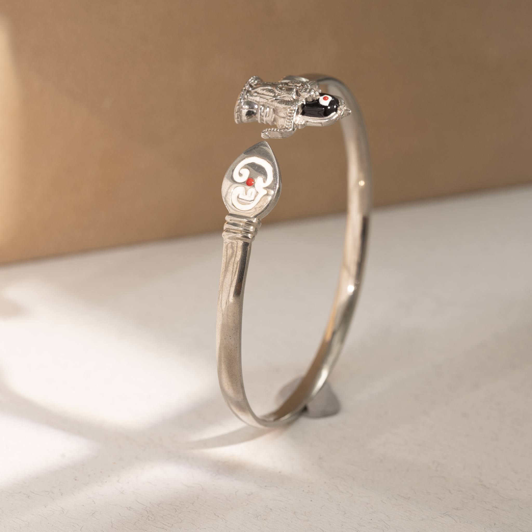 Lord Shiva silver kada bracelet