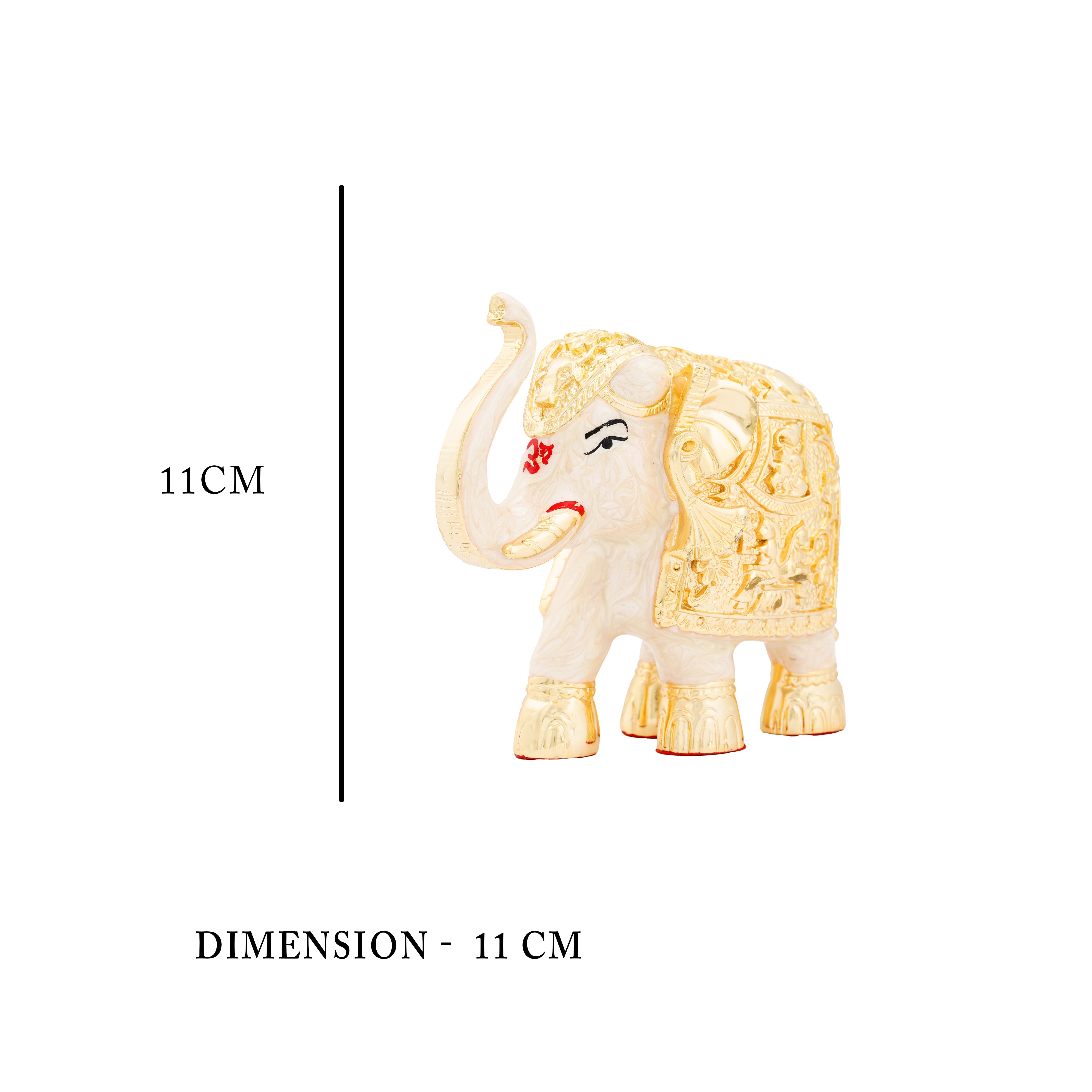 Luxury Elephant Showpiece with Gold Foil Finish